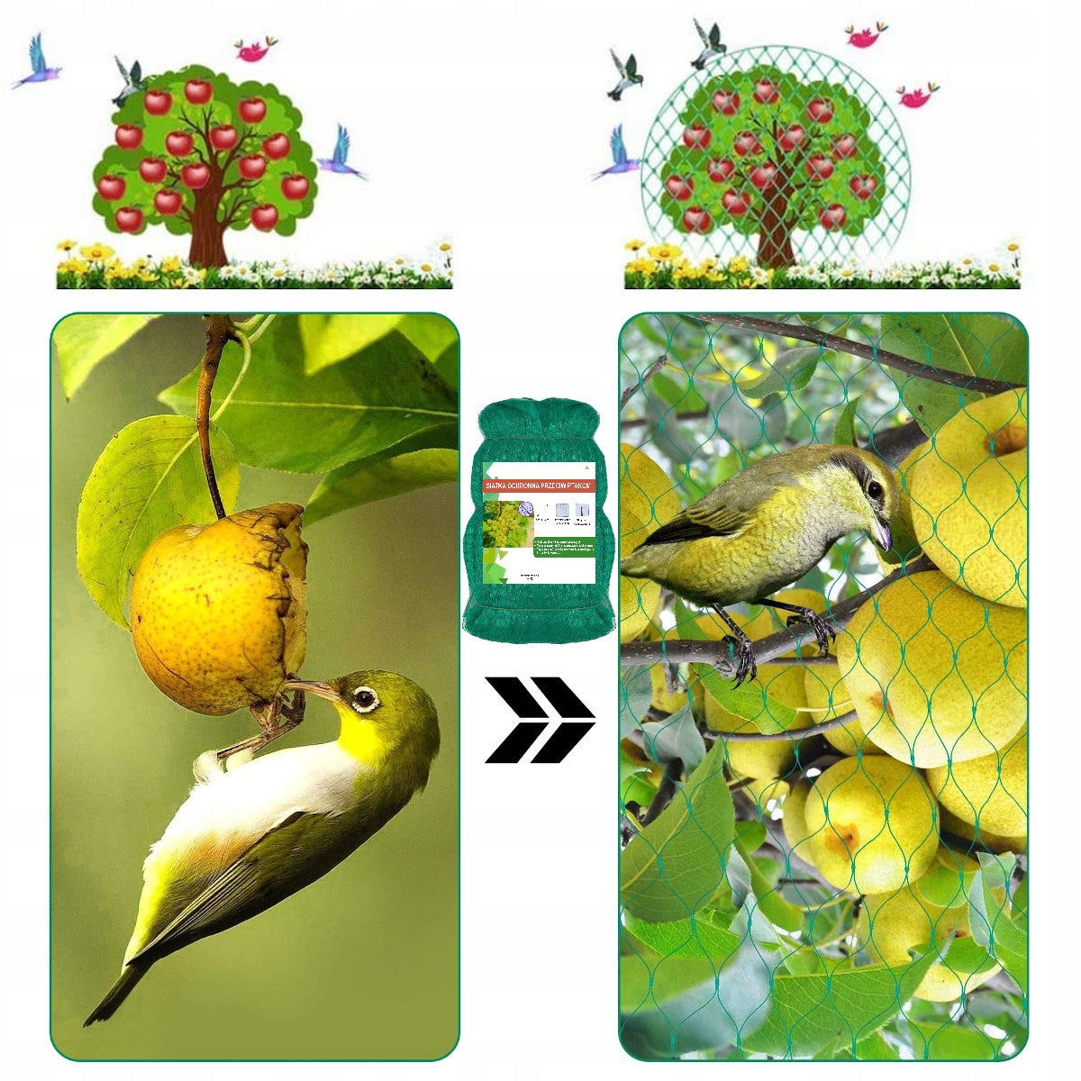 Bird net PROTECTIVE LARGEST VERY STRONG DURABLE against birds Packaging status original