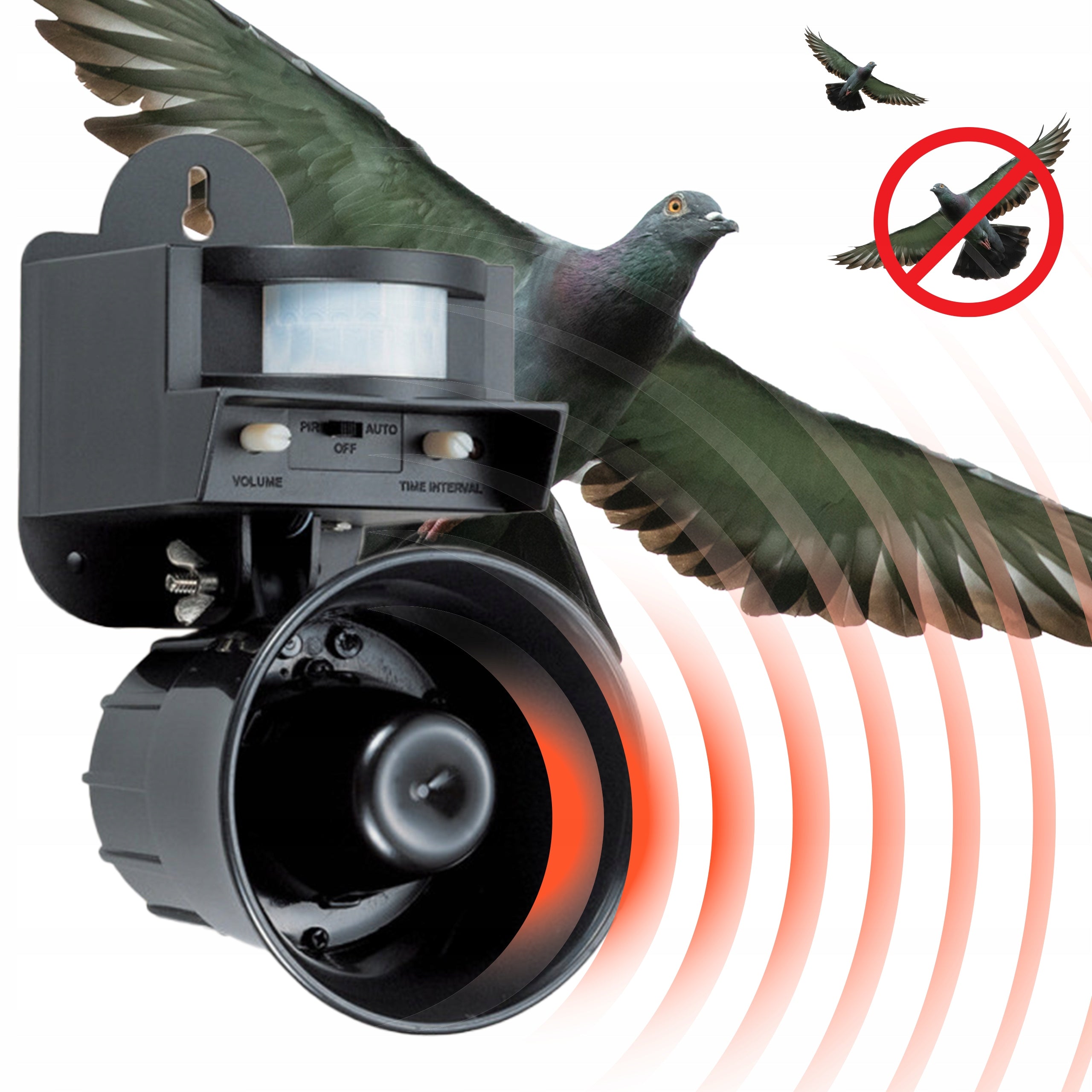 Bird repellent LS-2001 BIRDCHASER sound, starlings, sparrows, pigeons Brand Leaven