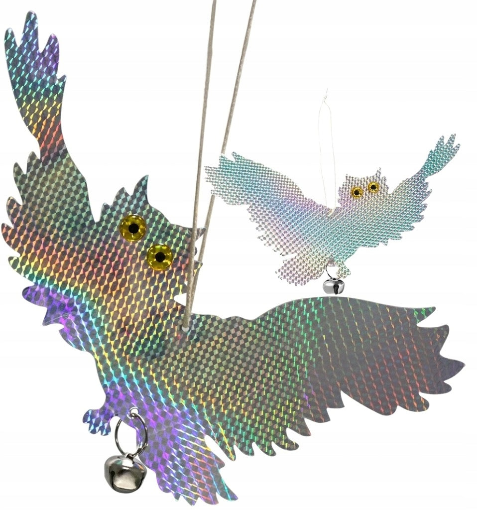 Bird repellent owl hologram hanging reflective pigeon starlings 38cm Packaging status original
