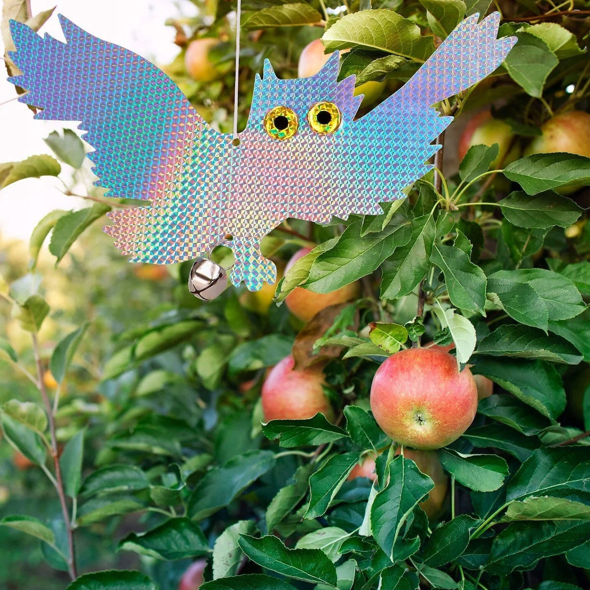 Bird repellent owl hologram hanging reflective pigeon starlings 38cm Use Against birds