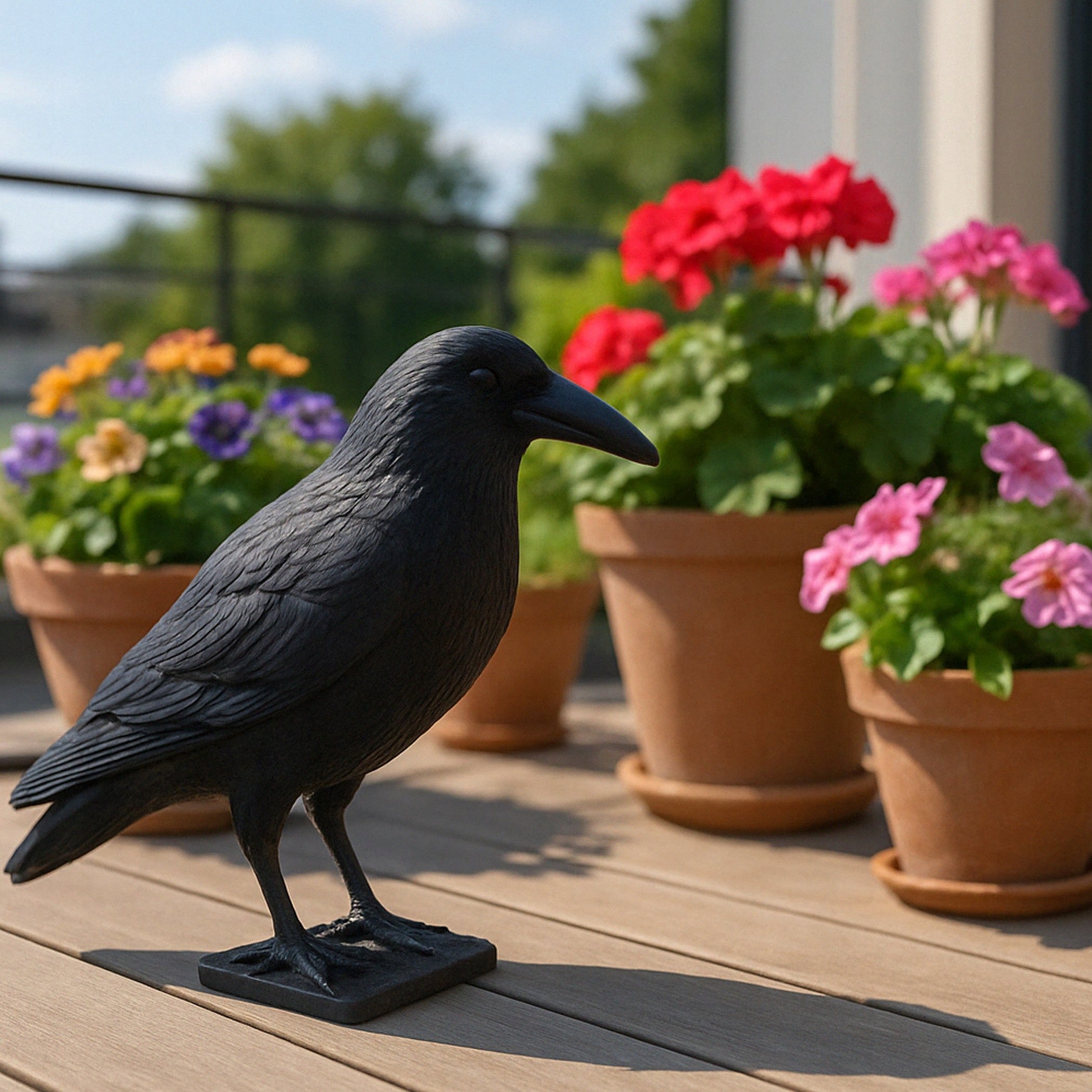 Bird repellent raven realistic for balcony garden pigeon starlings Use Against birds