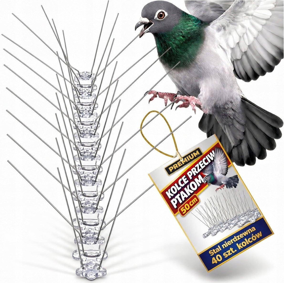 Bird spikes pigeons strong stainless very dense against birds 50 cm