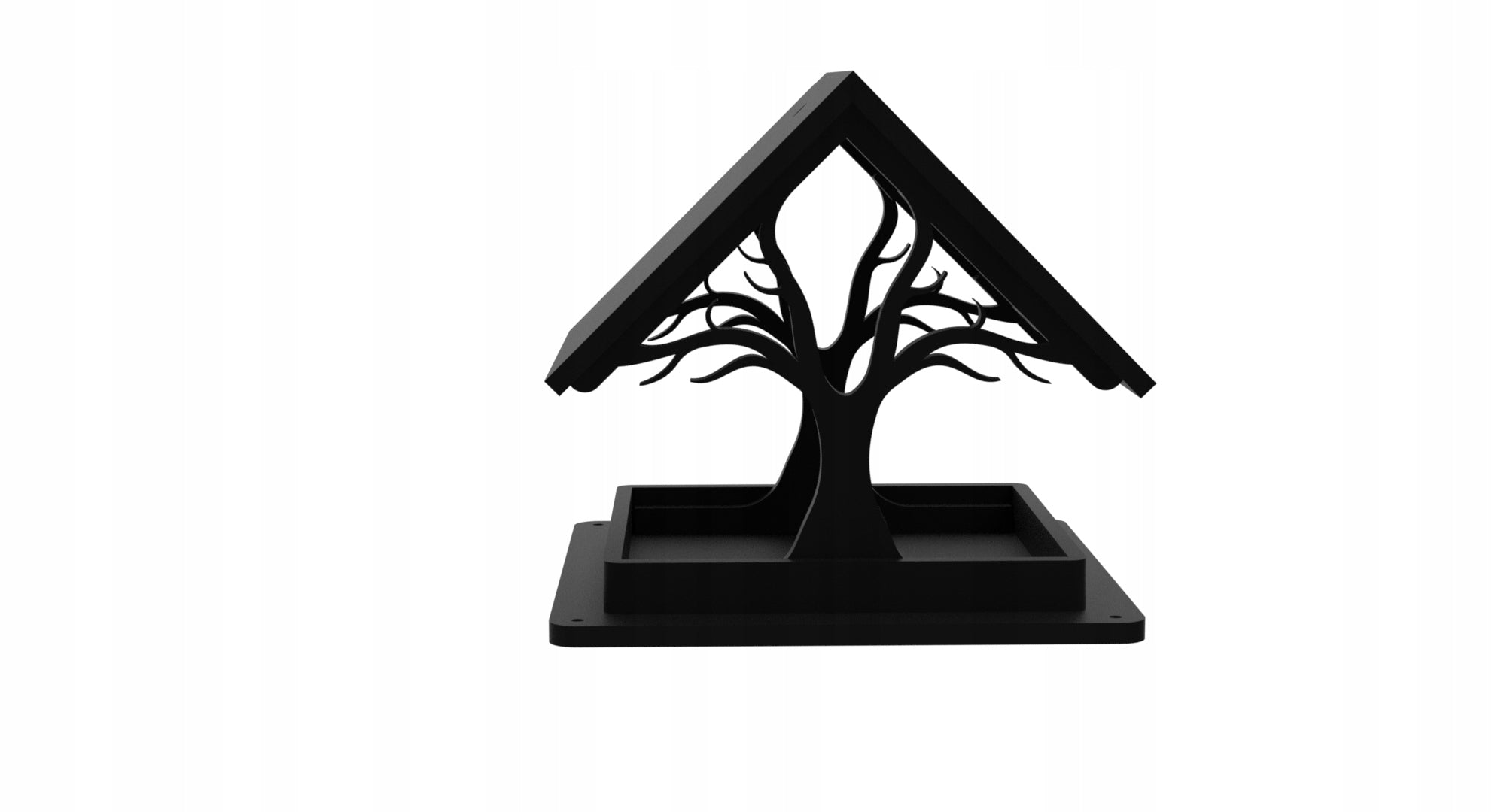 Birdhouse Feeder Booth Modern Hanging Standing Black 17cm Manufacturer code M3d17CZ2
