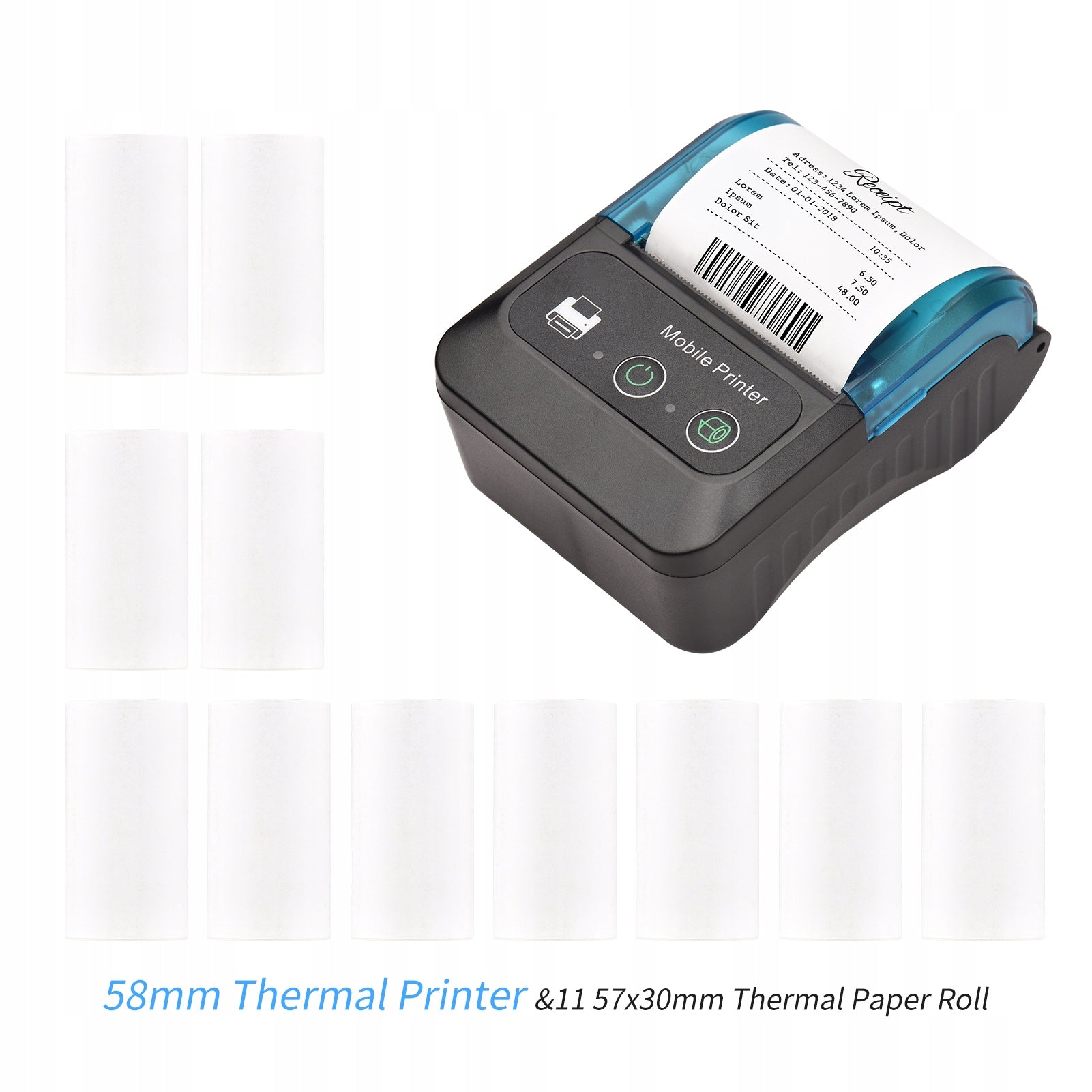 Bisofice 58mm Portable Thermal Printer 2 Inch Mini Mobile KY Printing technology other