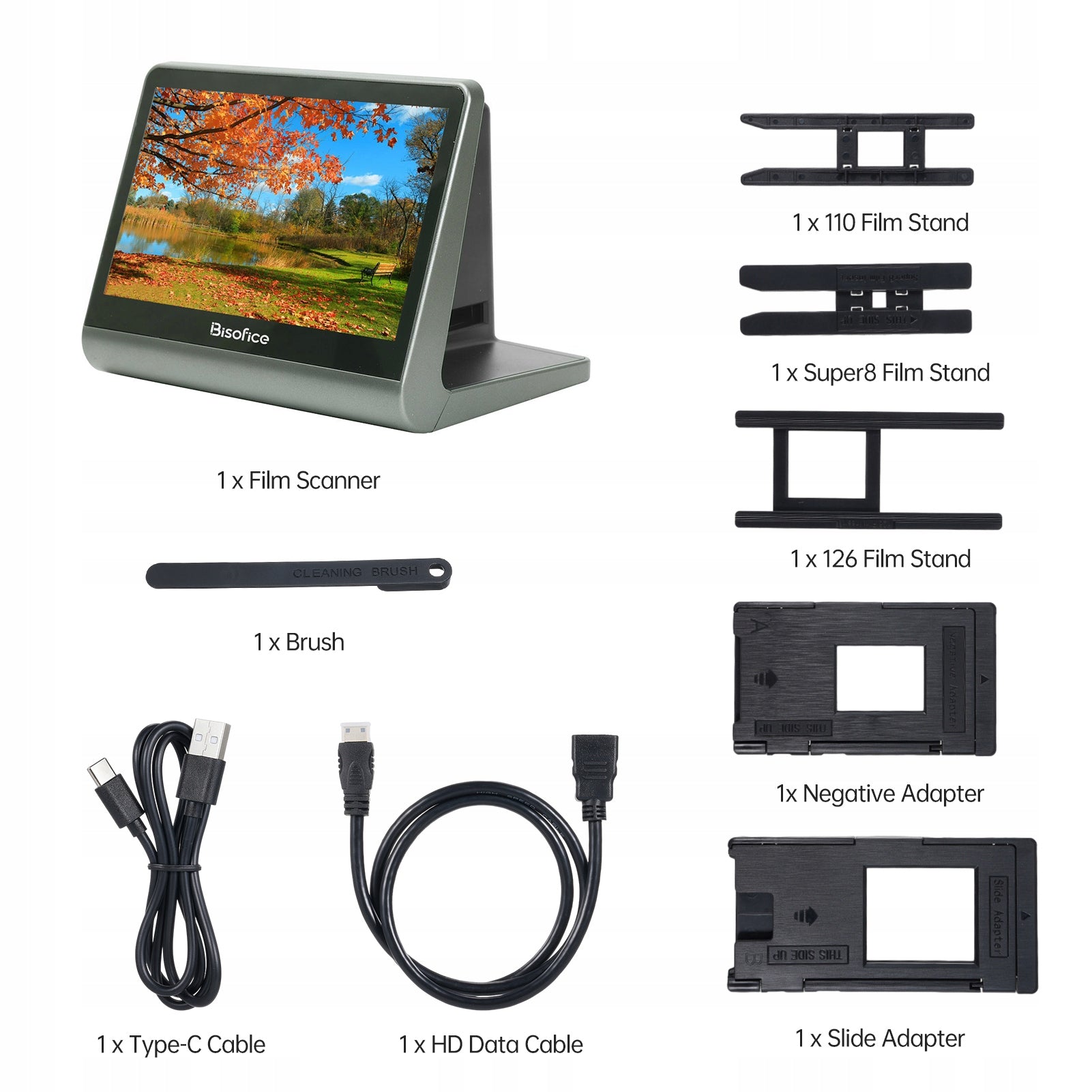 Bisofice Film and Slide Scanner for 135 Film (36*24 mm)/126kpk/110 8V Printing technology other