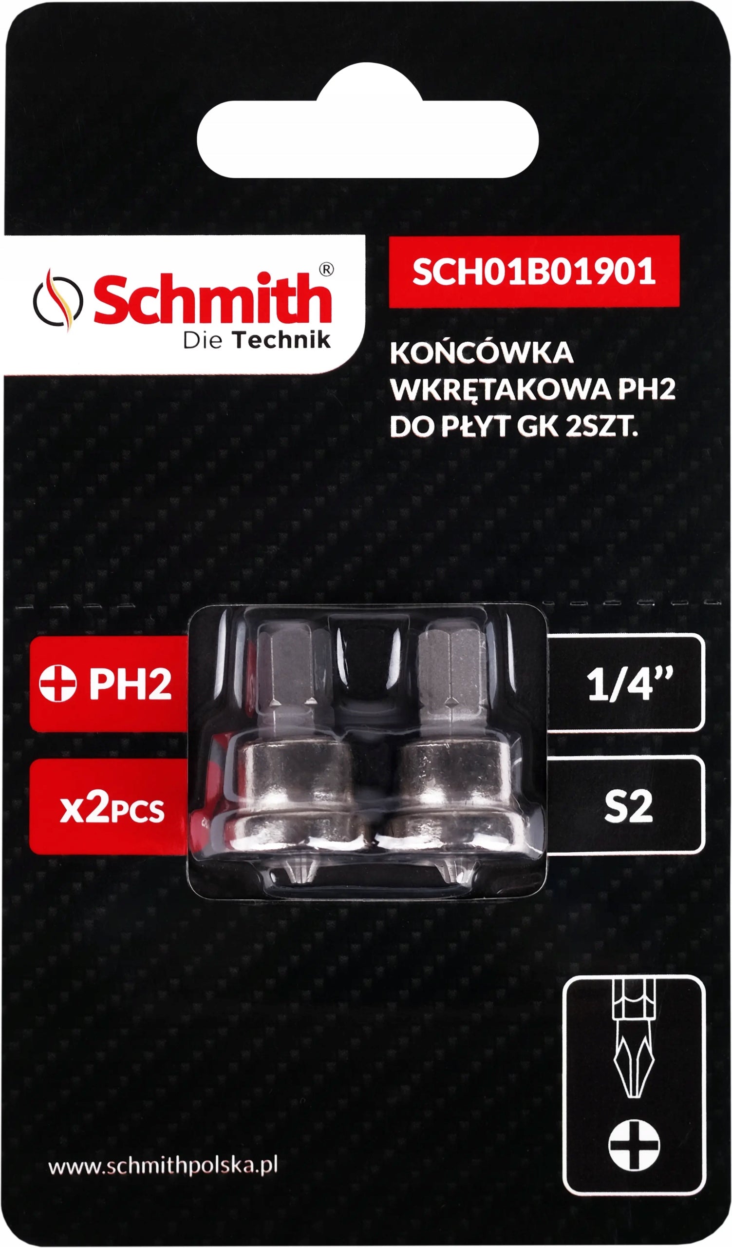 Bit for G-K boards 2 pcs PH2 Schmith