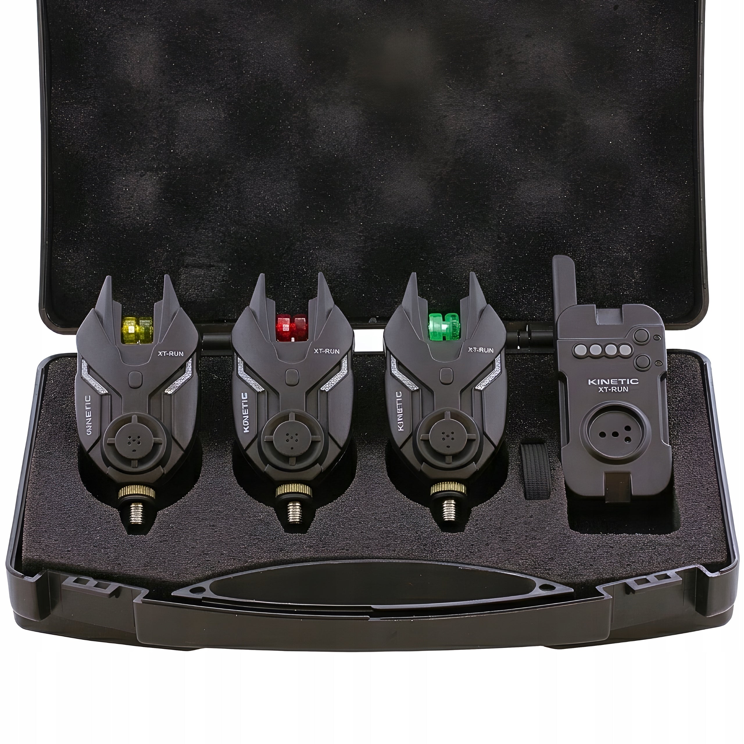 Bite Alarms with Controller 3+1 Feeder Sensor Fishing Indicator Set Model XT-RUN BITE ALARM SET 3+1