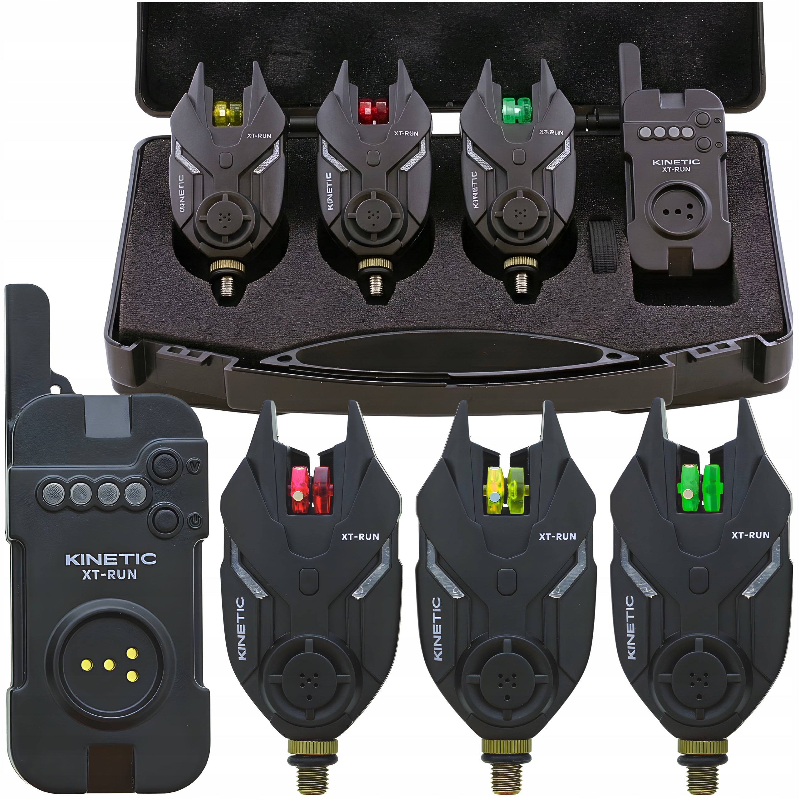 Bite Alarms with Controller 3+1 Feeder Sensor Fishing Indicator Set