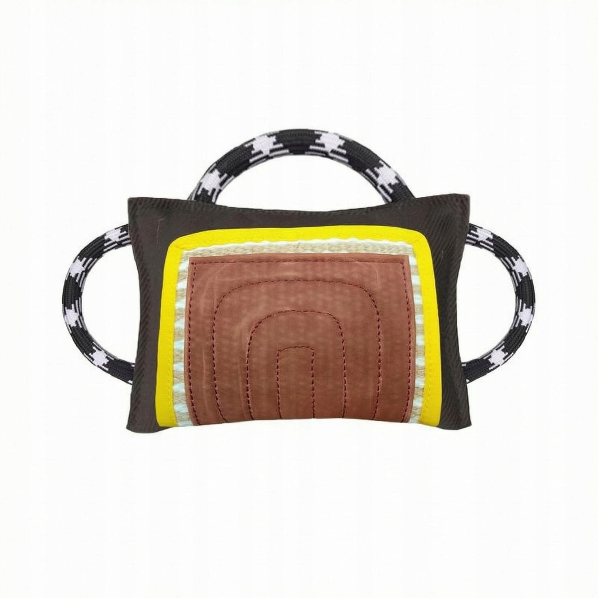 Bite Pillow Tug Toy Rectangular Dog Bite Pad Long Lasting Material Black