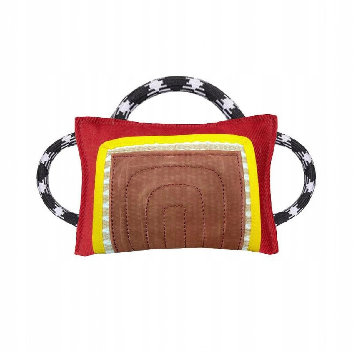 Bite Pillow Tug Toy Rectangular Dog Bite Pad Long Lasting Material Red