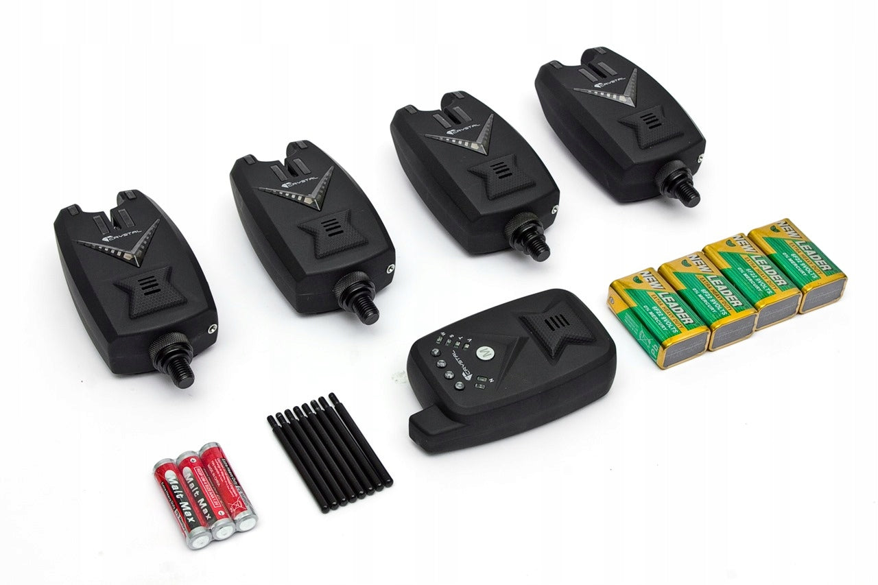 Bite alarms 4+1 Crystal model VIP Snag bars Batteries included no