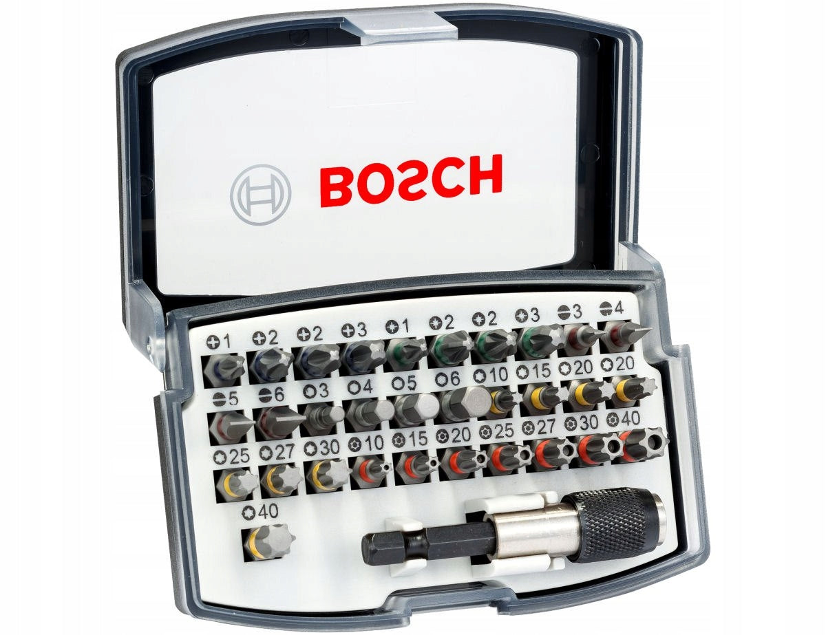 Bits Screwdriver Tips Set Bosch Torxy Imbusy 32 elements PH/PZ/HEX Packaging status original