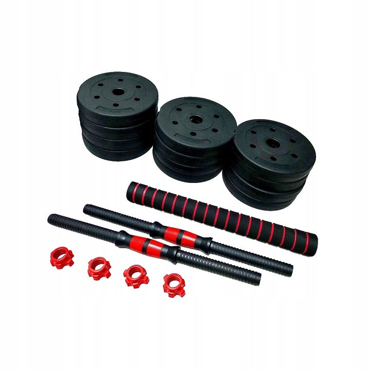 Bituminous adjustable dumbbells with connector 2x10kg dumbbell barbell SET 20kg Manufacturer code FORMA-HANTLE-BITUMICZNE-2X10-Z - 2