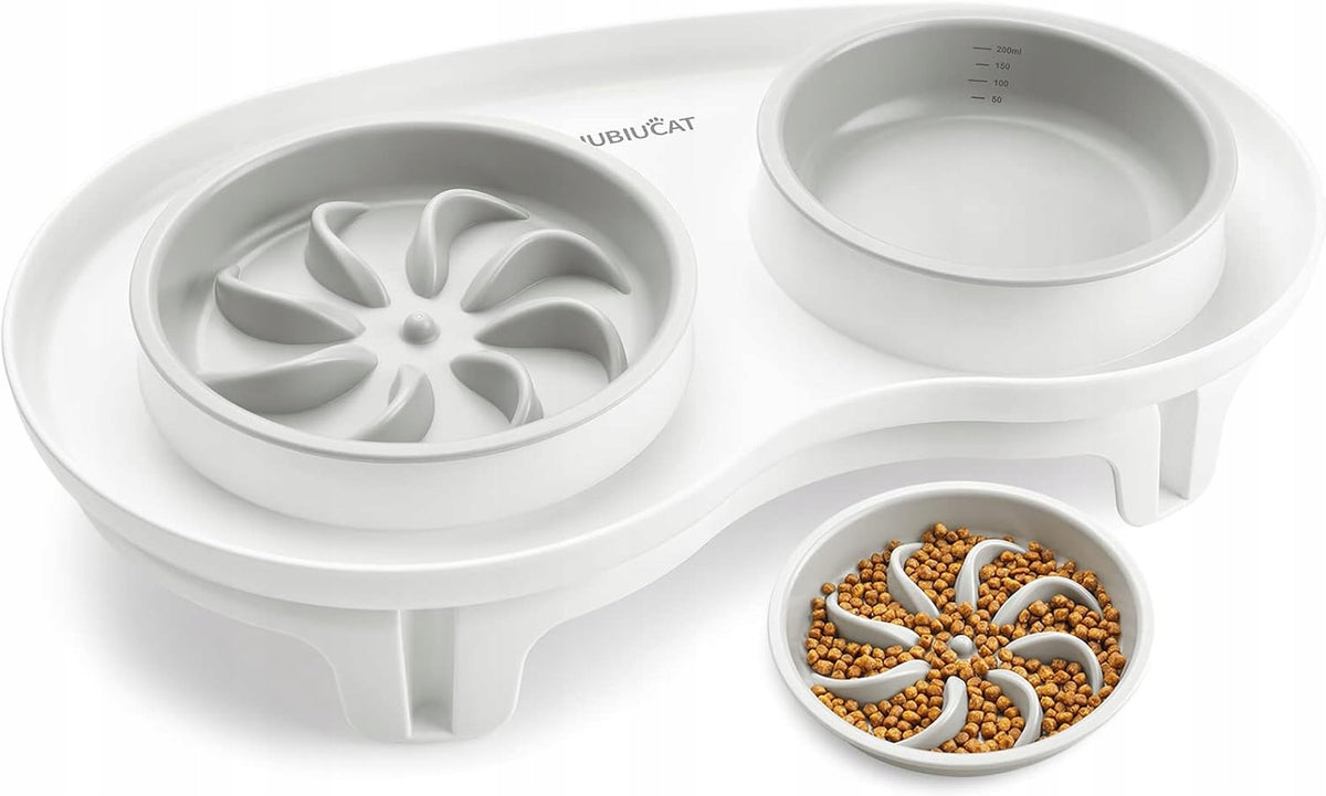 Biubiucat Elevated Cat/Dog Food Slowing Bowl