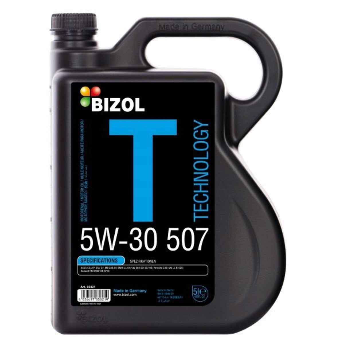 Bizol Oil 5W30 Technology C3 507 Engine 5L MB 229.51/229.52, API SN/CF