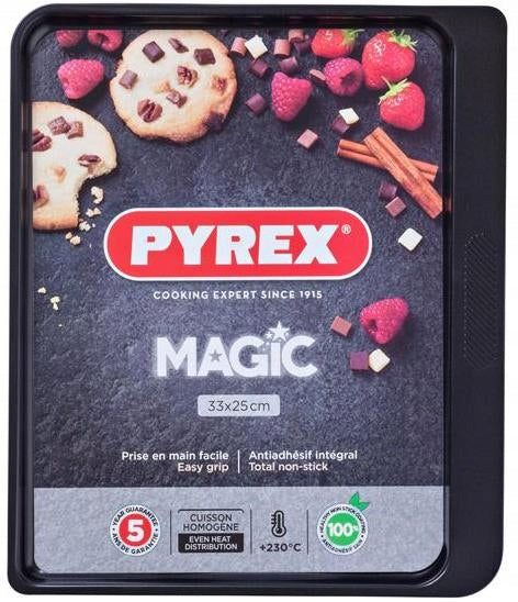 Kepimo Skarda su Nelimpančia Danga Pyrex Magic Anglies plienas Cinkuotas plienas (33 x 25 cm)