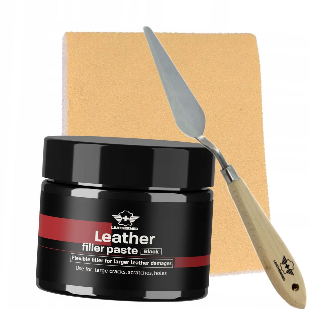 Black 50ml Leather Restoration Filler Leather Upholstery