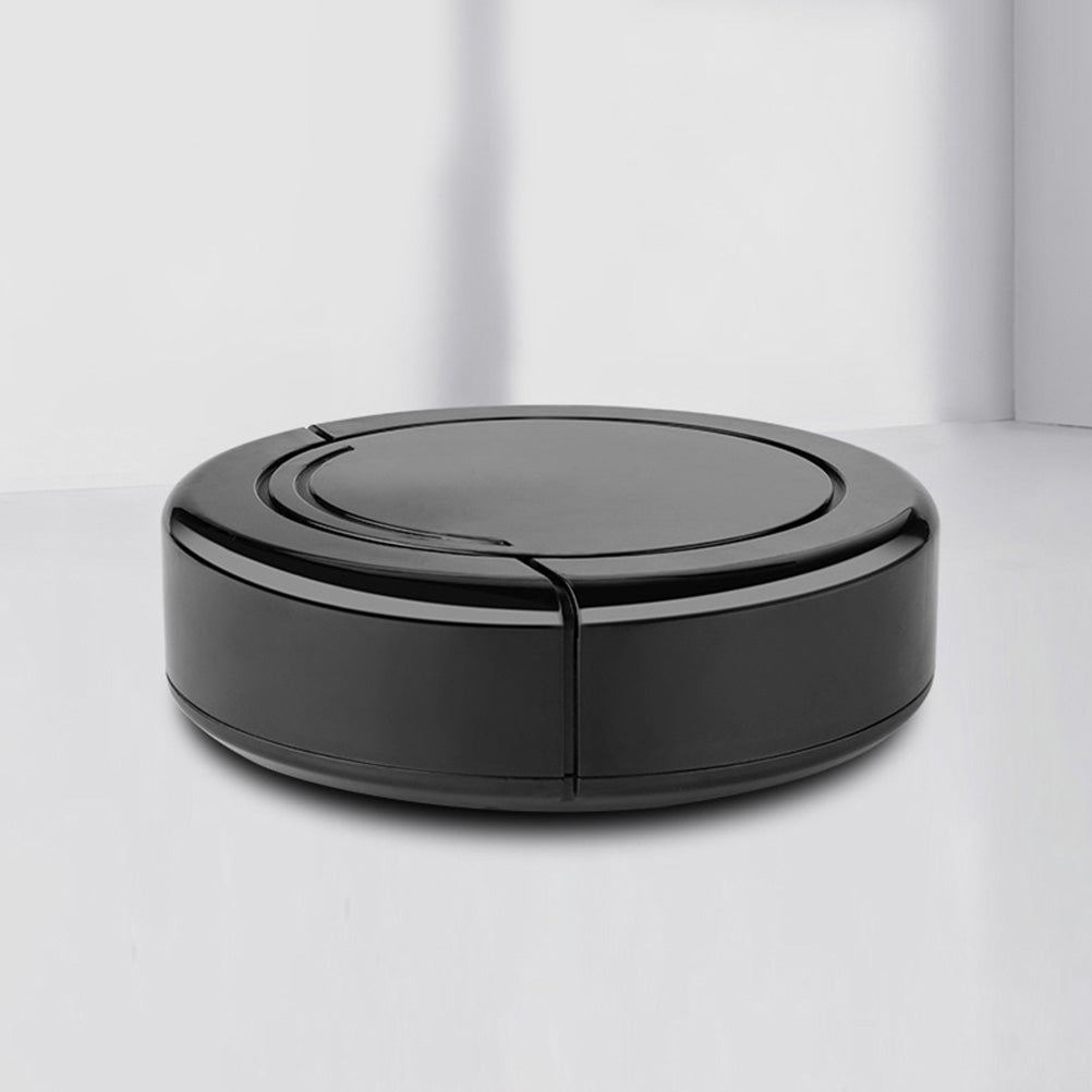 Black Automatic Robot Vacuum Cleaner with Strong Suction for Home Floors Brand no brand
