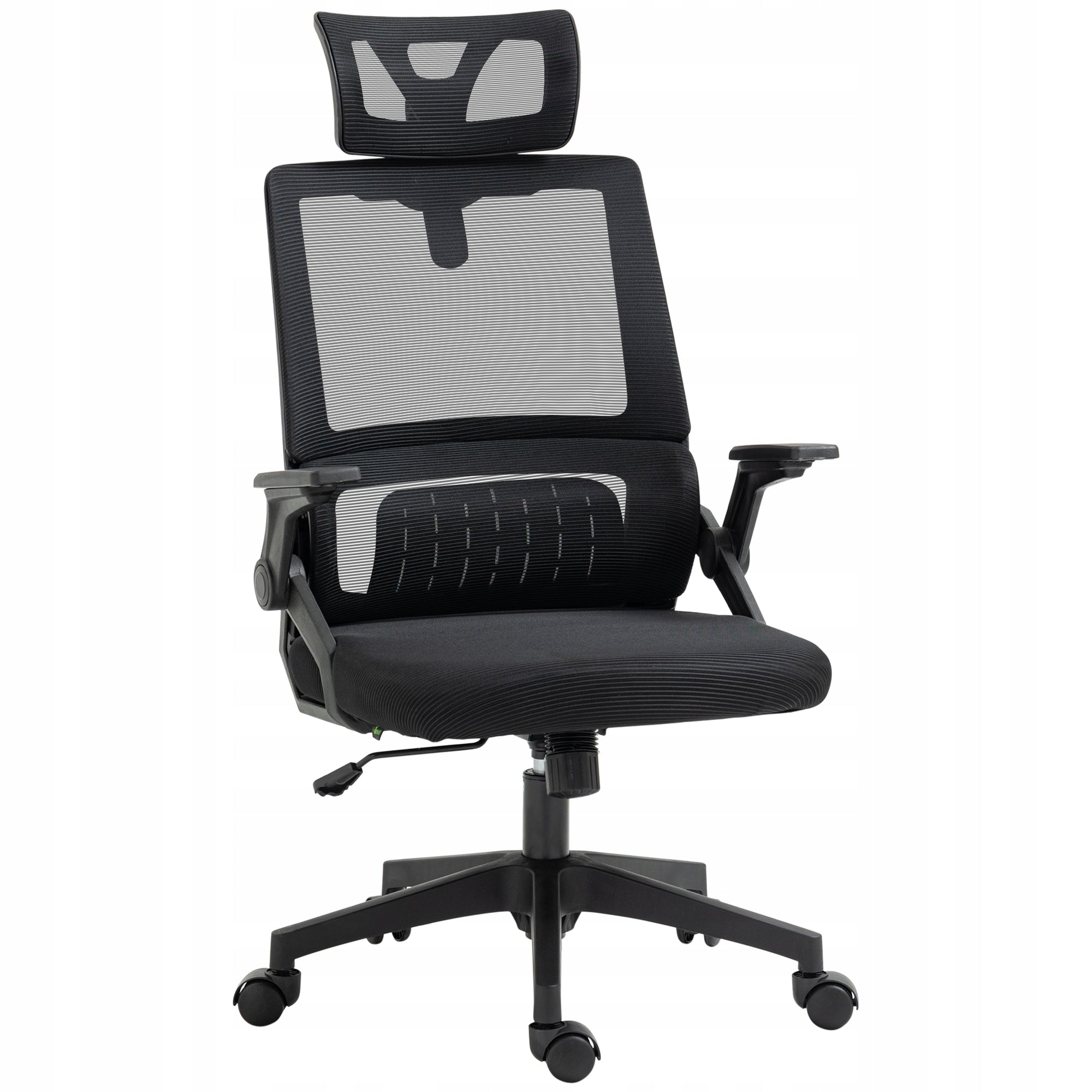 Black Ergonomic Office Chair with Headrest and Armrests for Work Manufacturer code wqwqwe