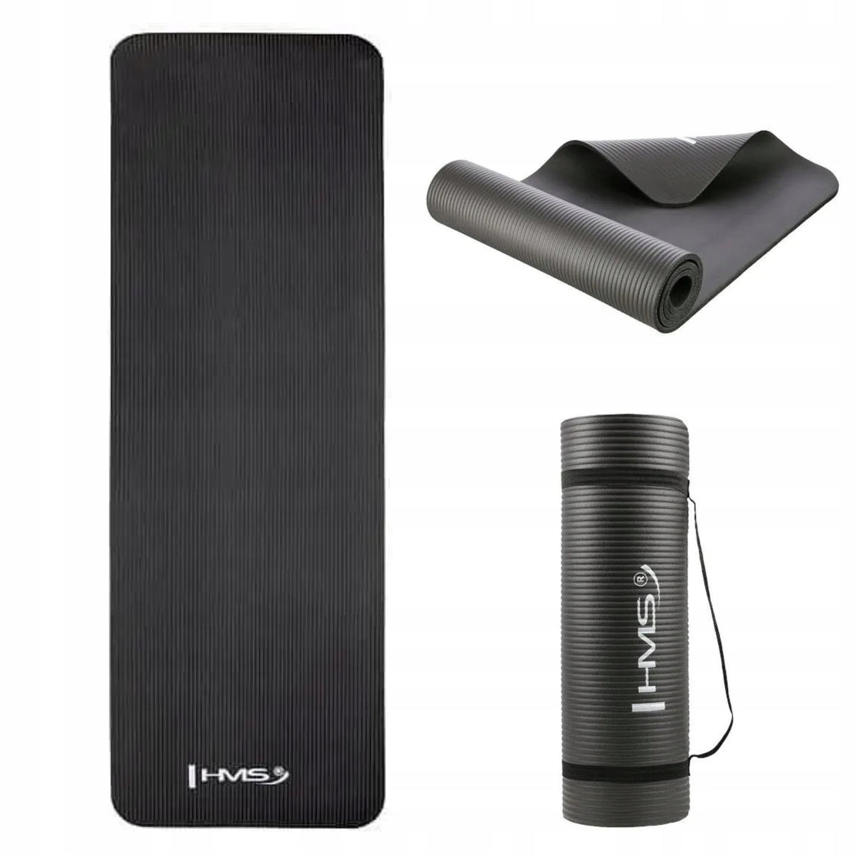Black Exercise Mat HMS 15MM Non-Slip And High Quality