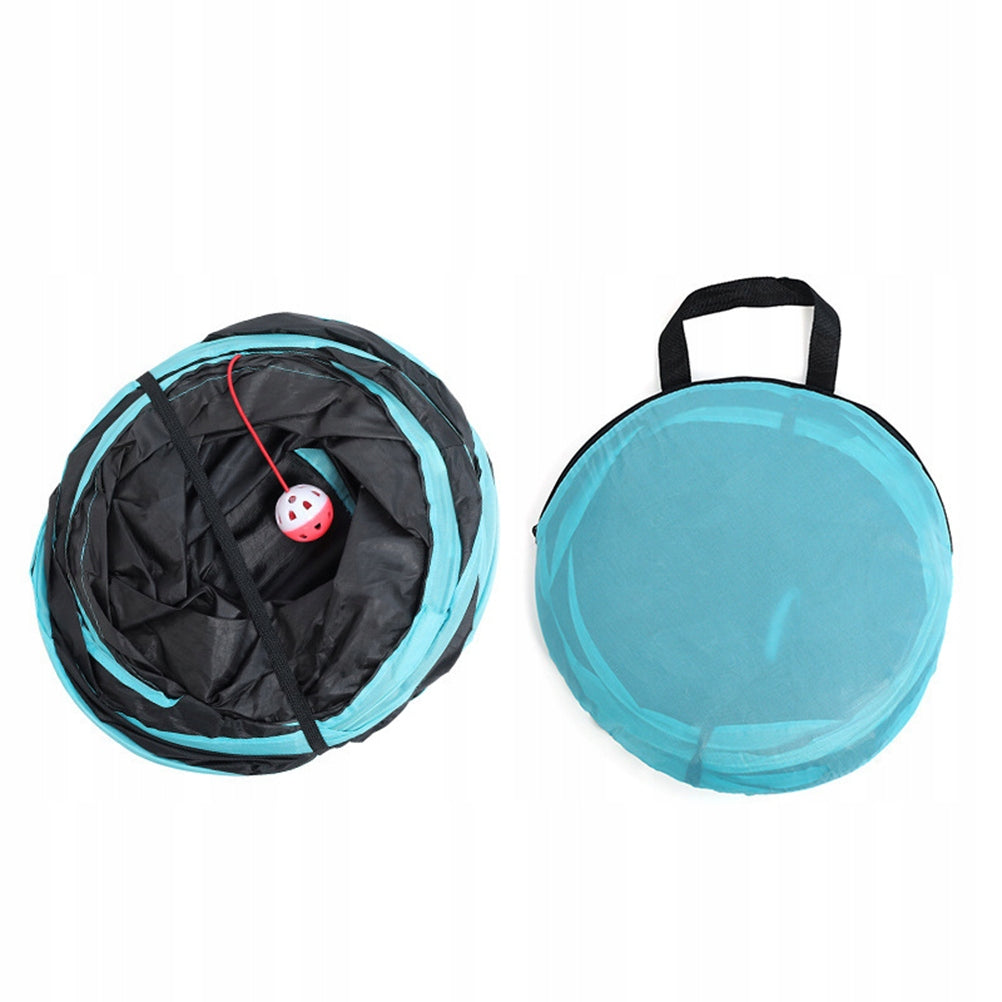 Black Foldable Cat Tunnel Toy with Three Interactive Tunnels Manufacturer code 7512186