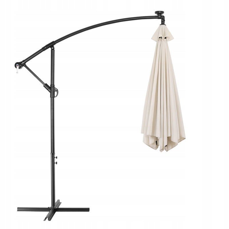Black Forest Garden Umbrella on Boom 3m Large Beige Diameter/width 300 cm