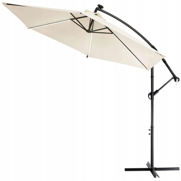 Black Forest Garden Umbrella on Boom 3m Large Beige Manufacturer Extralink