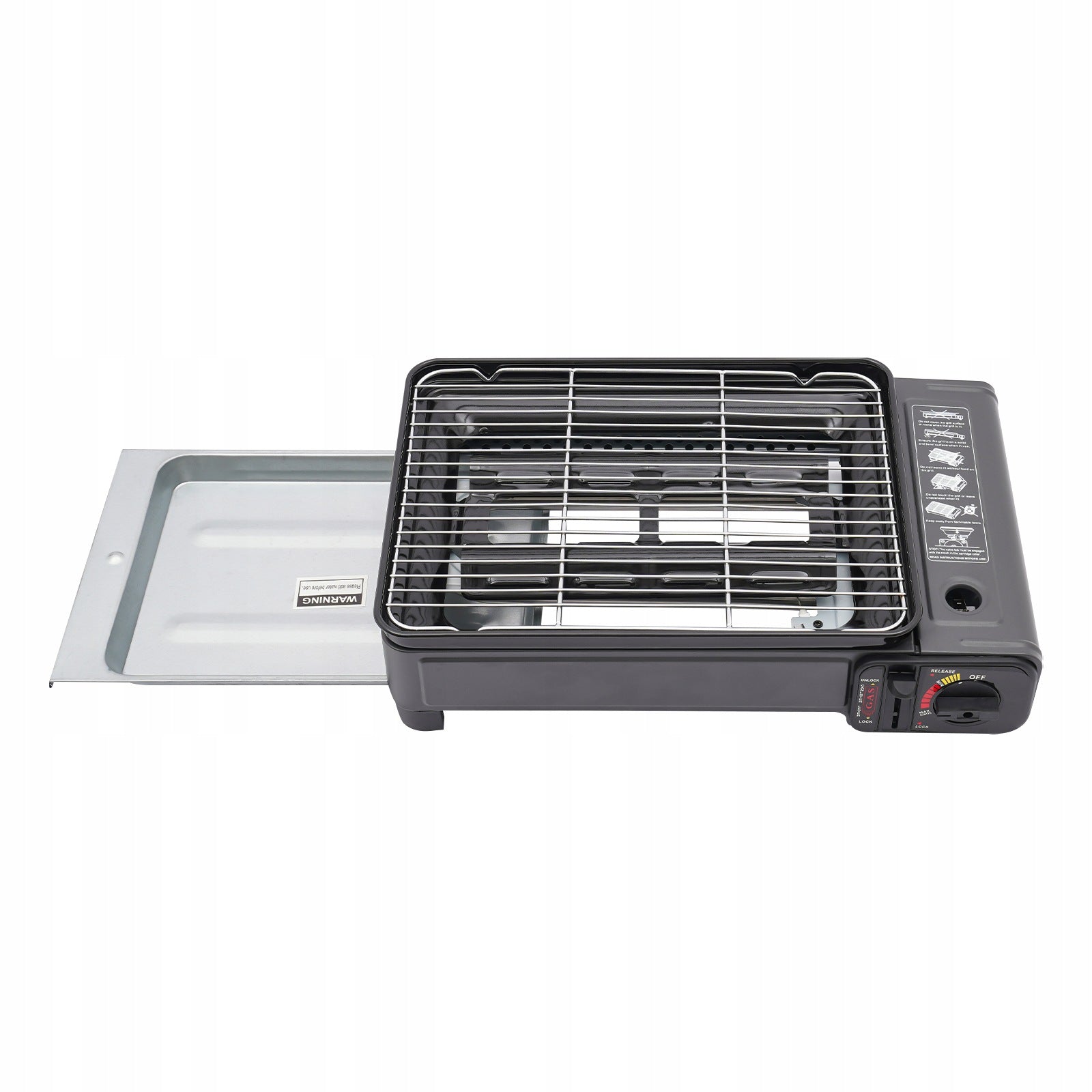 Black Gas Grill Portable Butane Stove LPG Tank 0.25-0.3MPa Stainless Steel Manufacturer code 17183