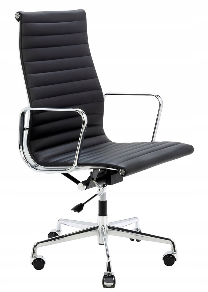 Black Genuine Leather Office Chair 119 For Living Room Office Leather