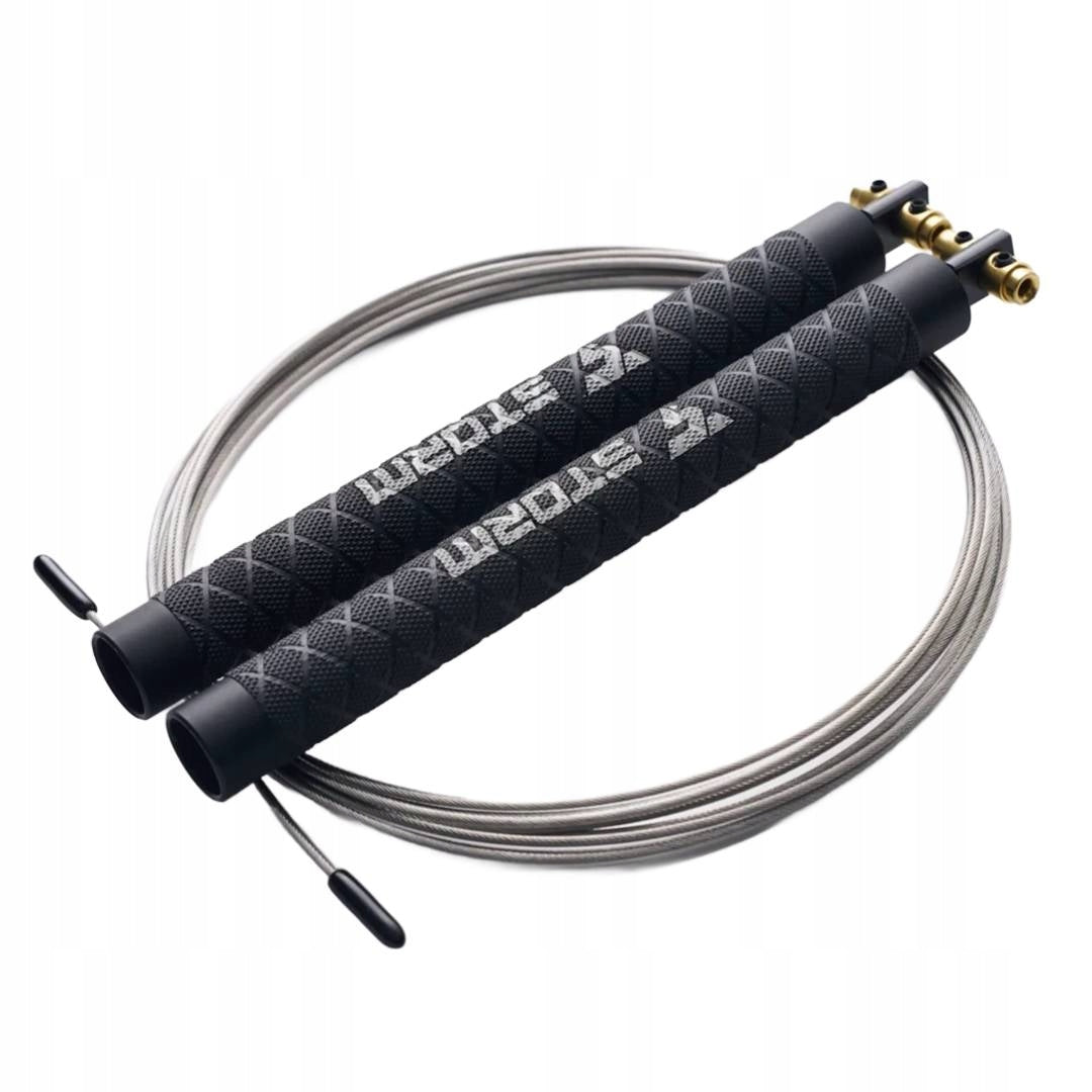 Black Jump Rope STORM SPEED ROPE SV1 3,2 m Professional Color black