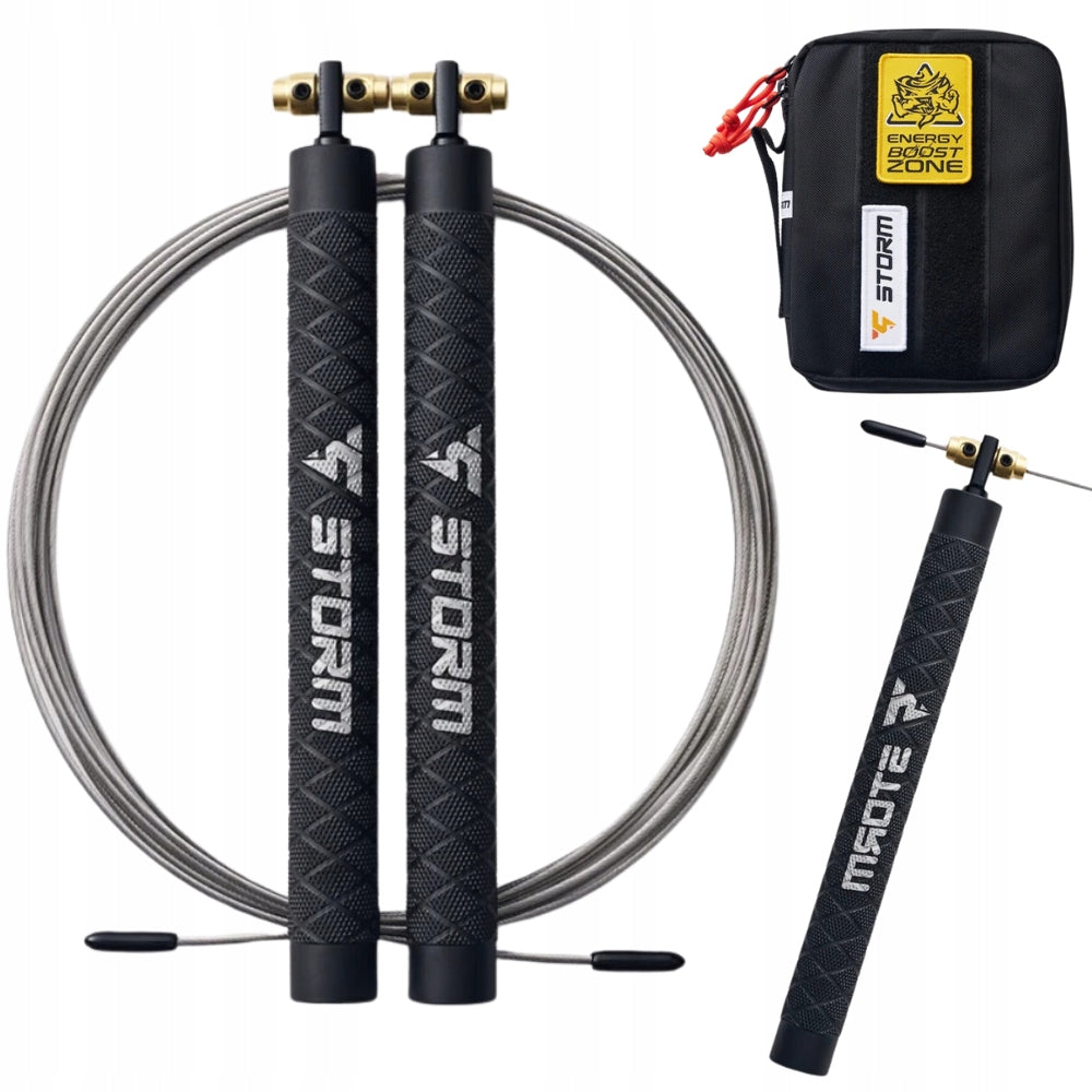 Black Jump Rope STORM SPEED ROPE SV1 3,2 m Professional