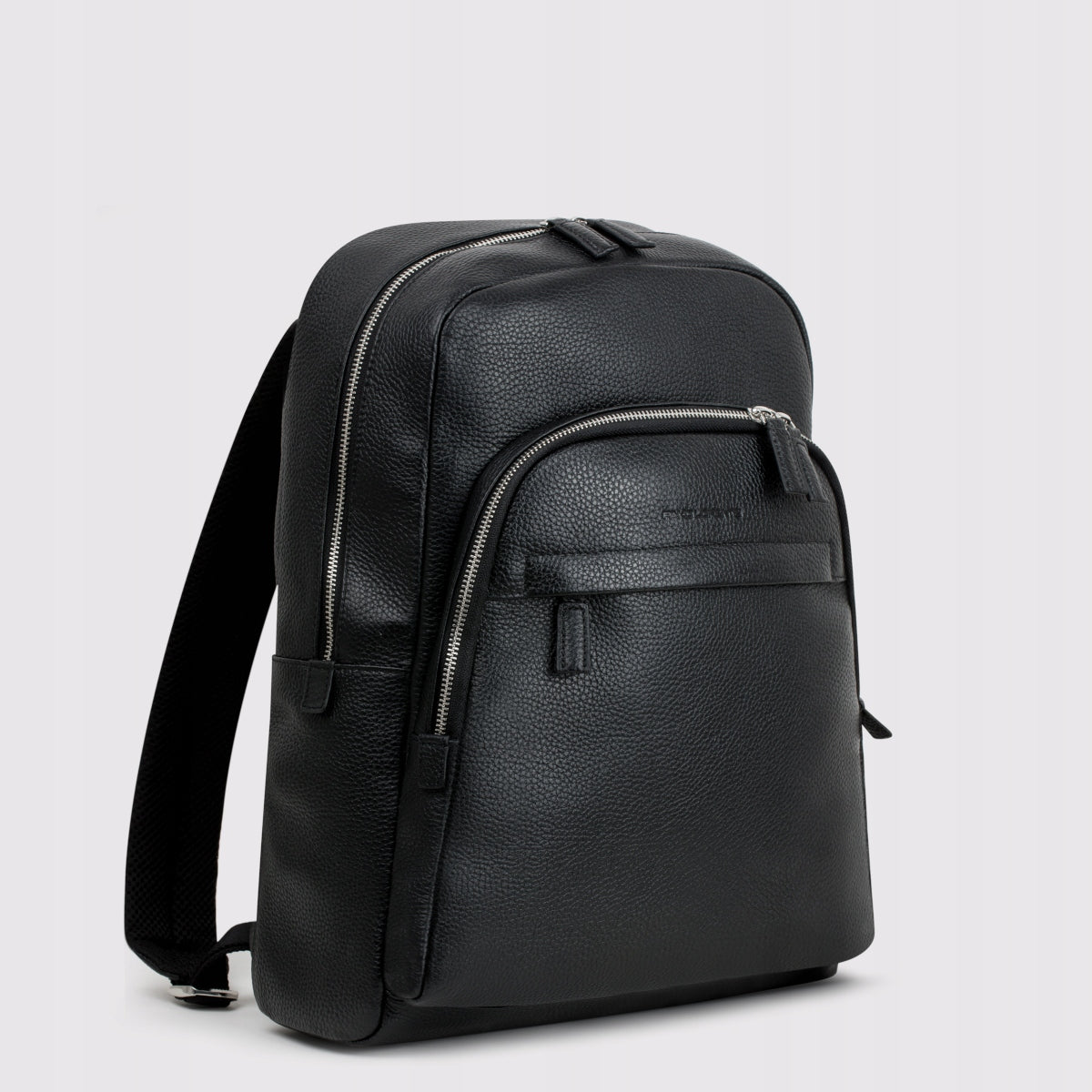 Black Leather Men's Backpack Pako Lorente One Size