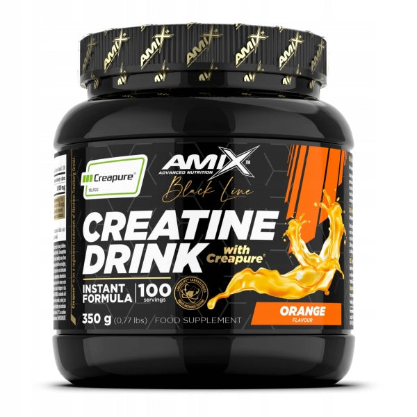 Black Line Creatine Creapure Powder Drink 350g orange