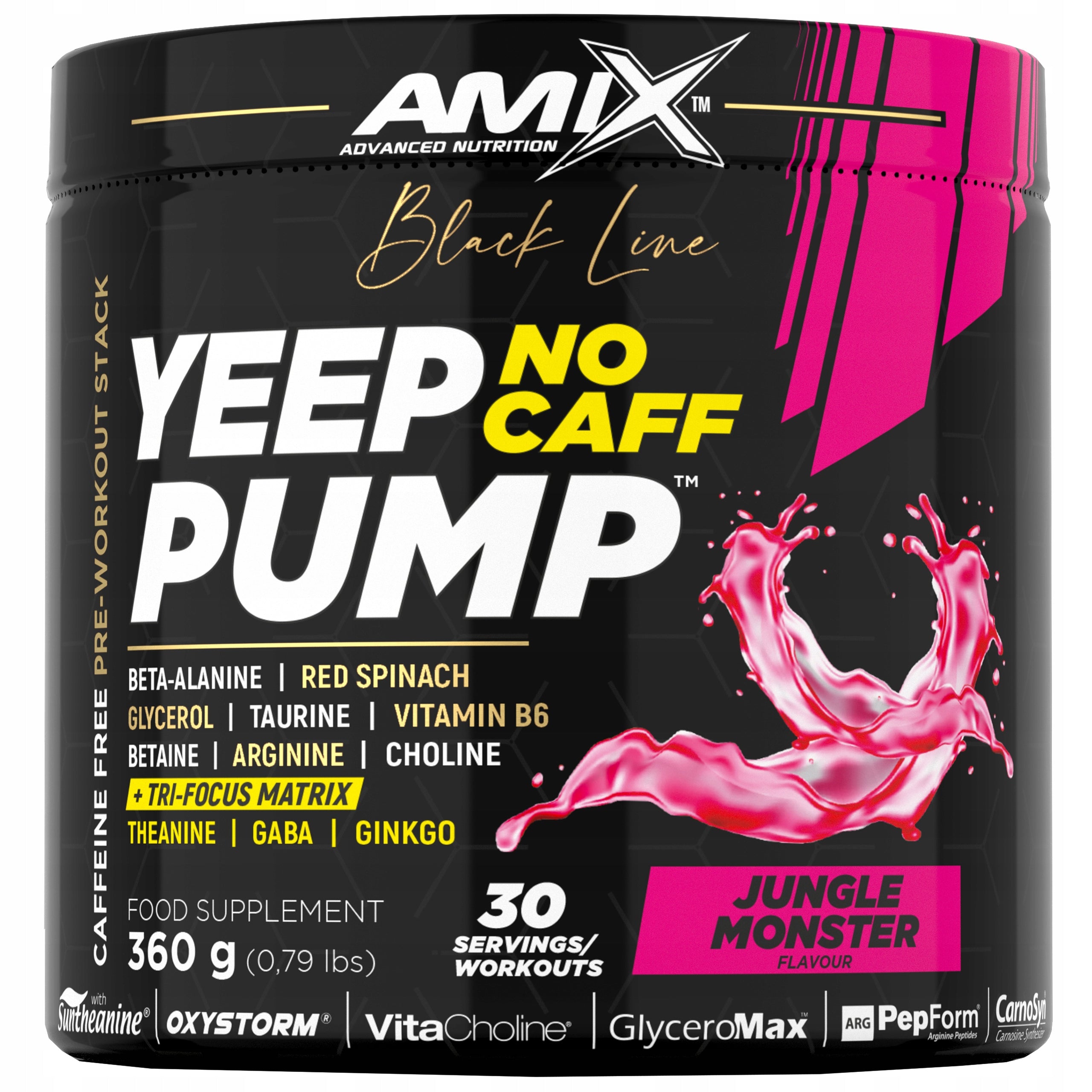 Black Line Yeep Pump NO CAFF 345g jungle monster Expiration date at least 1 year from the date of purchase