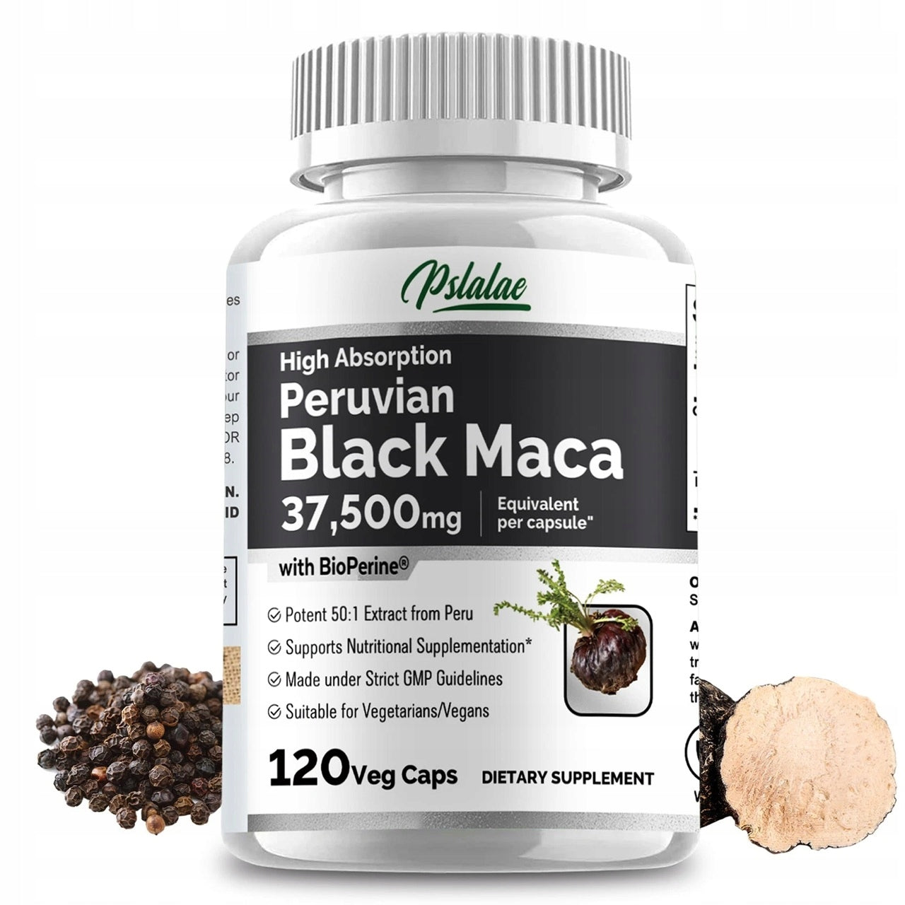 Black Maca 37500 mg – natural energy booster, testosterone support Packaging status original
