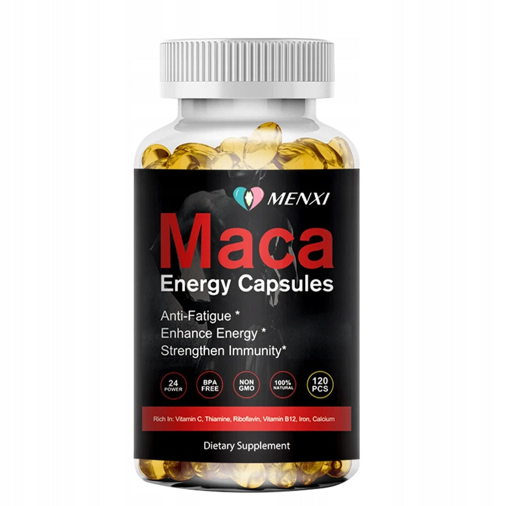 Black Maca 673 mg 120 soft capsules Vegan Peruvian ginseng Libi
