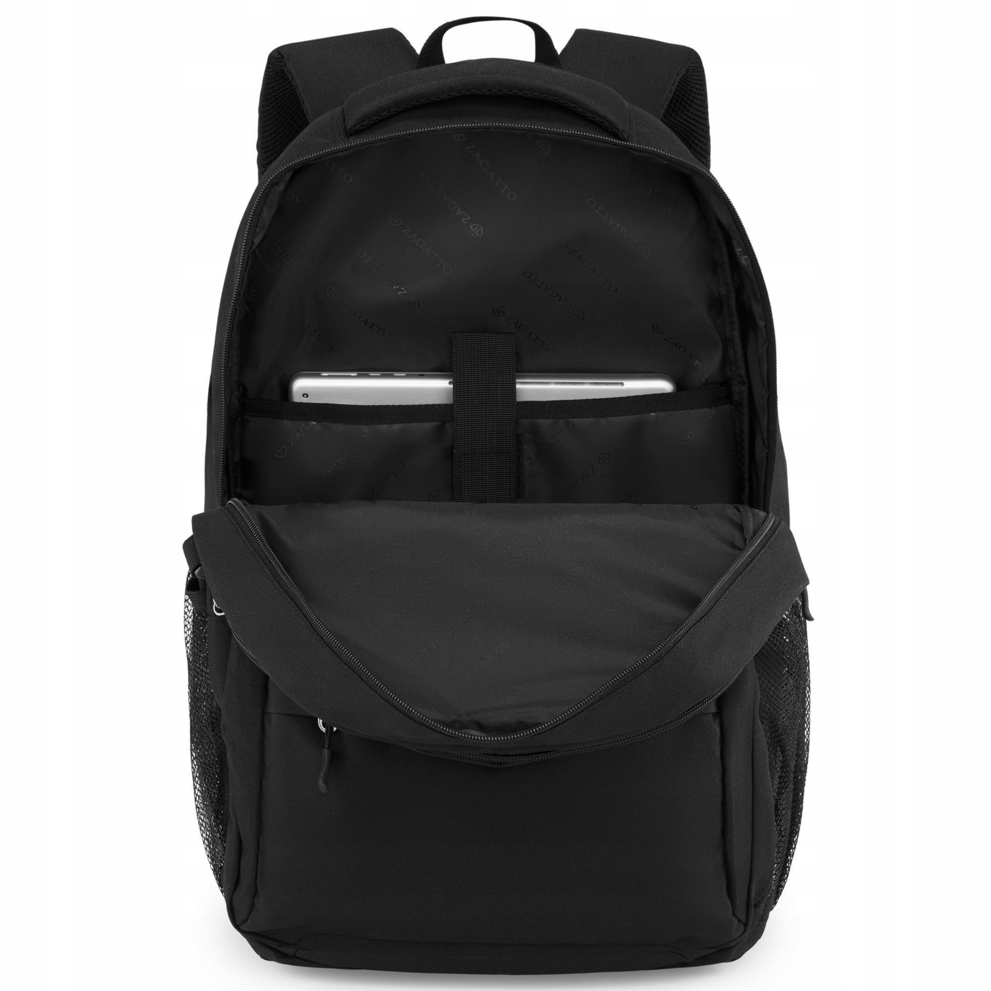 Black Men's Youth School Travel Backpack for Work Large ZAGATTO Brand Zagatto