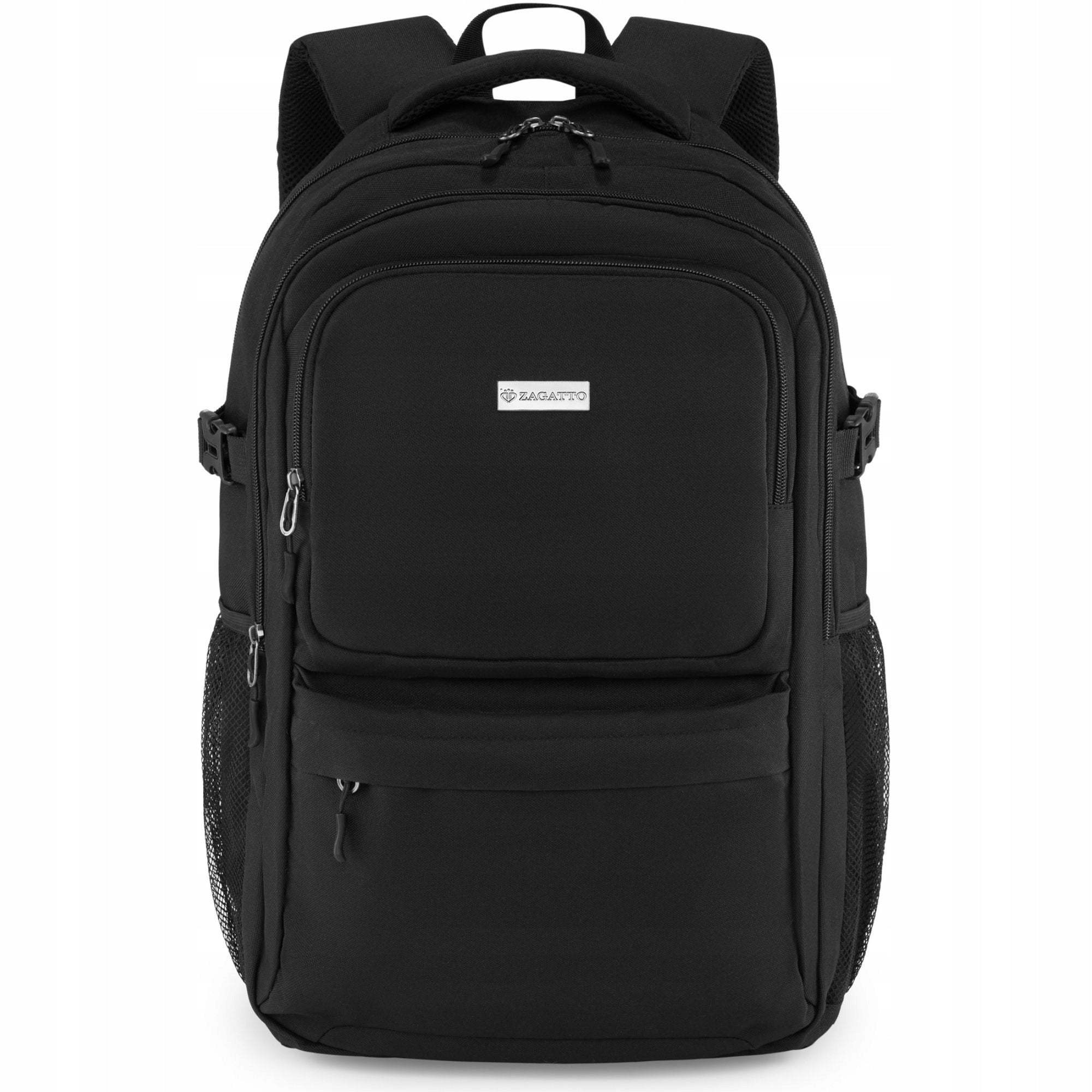Black Men's Youth School Travel Backpack for Work Large ZAGATTO Packaging status original