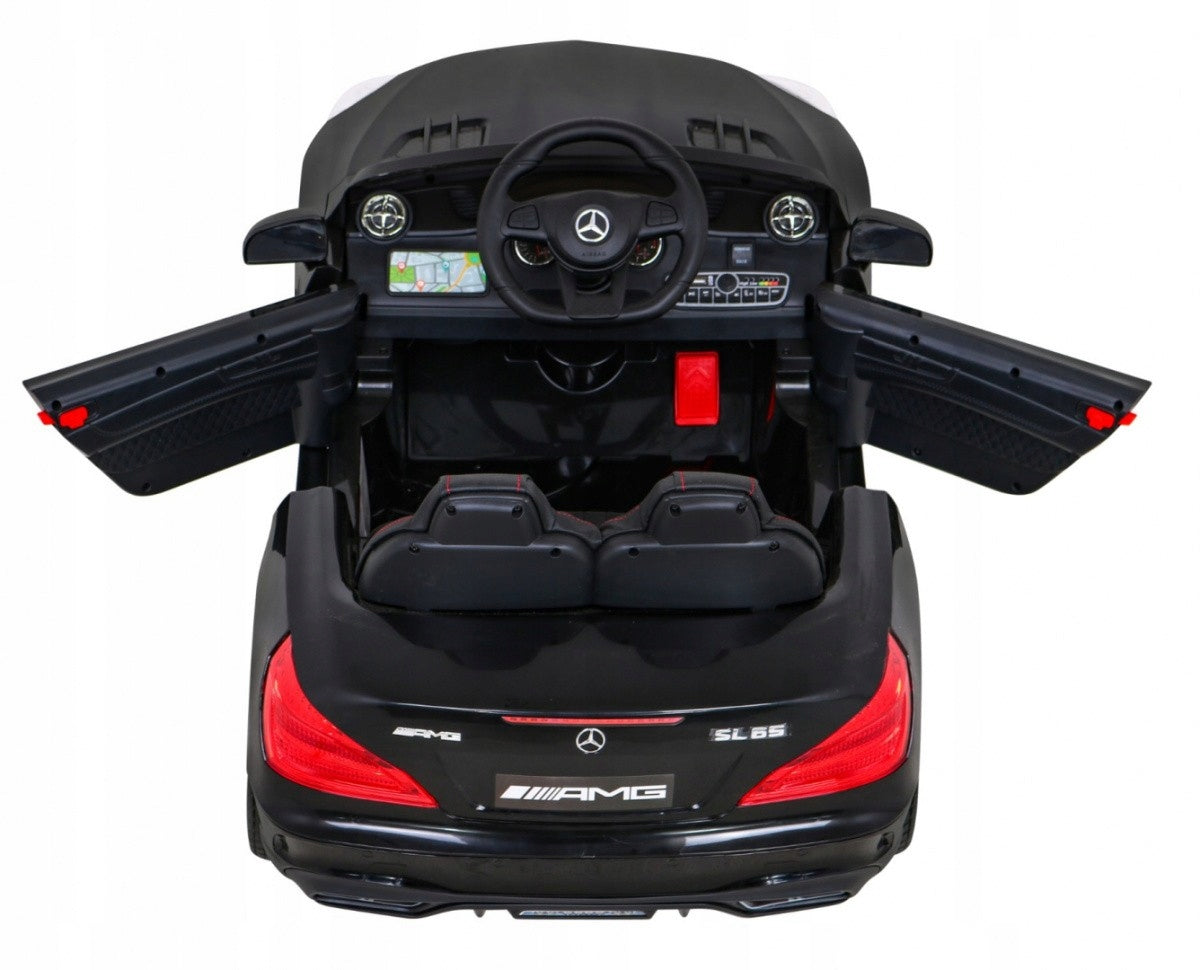 Black Mercedes Benz AMG SL65 S electric for children + Pilot Color black