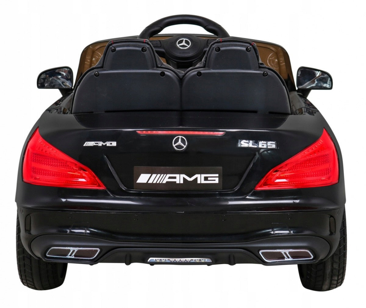 Black Mercedes Benz AMG SL65 S electric for children + Pilot Vehicle length 107 cm