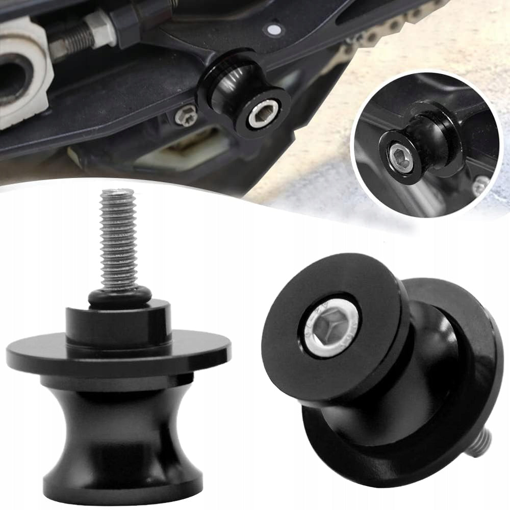 Black Motorcycle Lifting Rollers 8mm Sliders Motorcycle Control Arm
