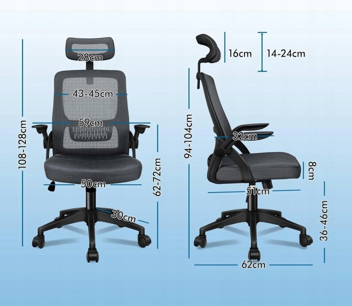 Black Office Chair Swivel Ergonomic Office Chair Manufacturer code 0781113485518
