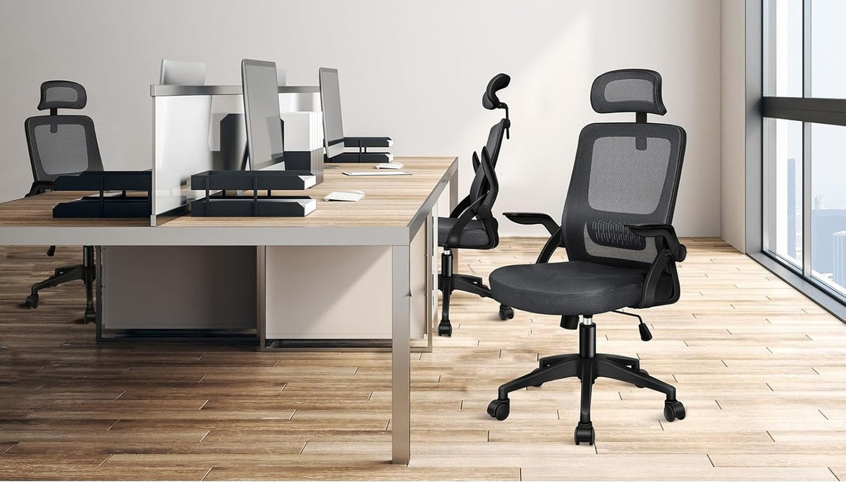 Black Office Chair Swivel Ergonomic Office Chair Packaging status original