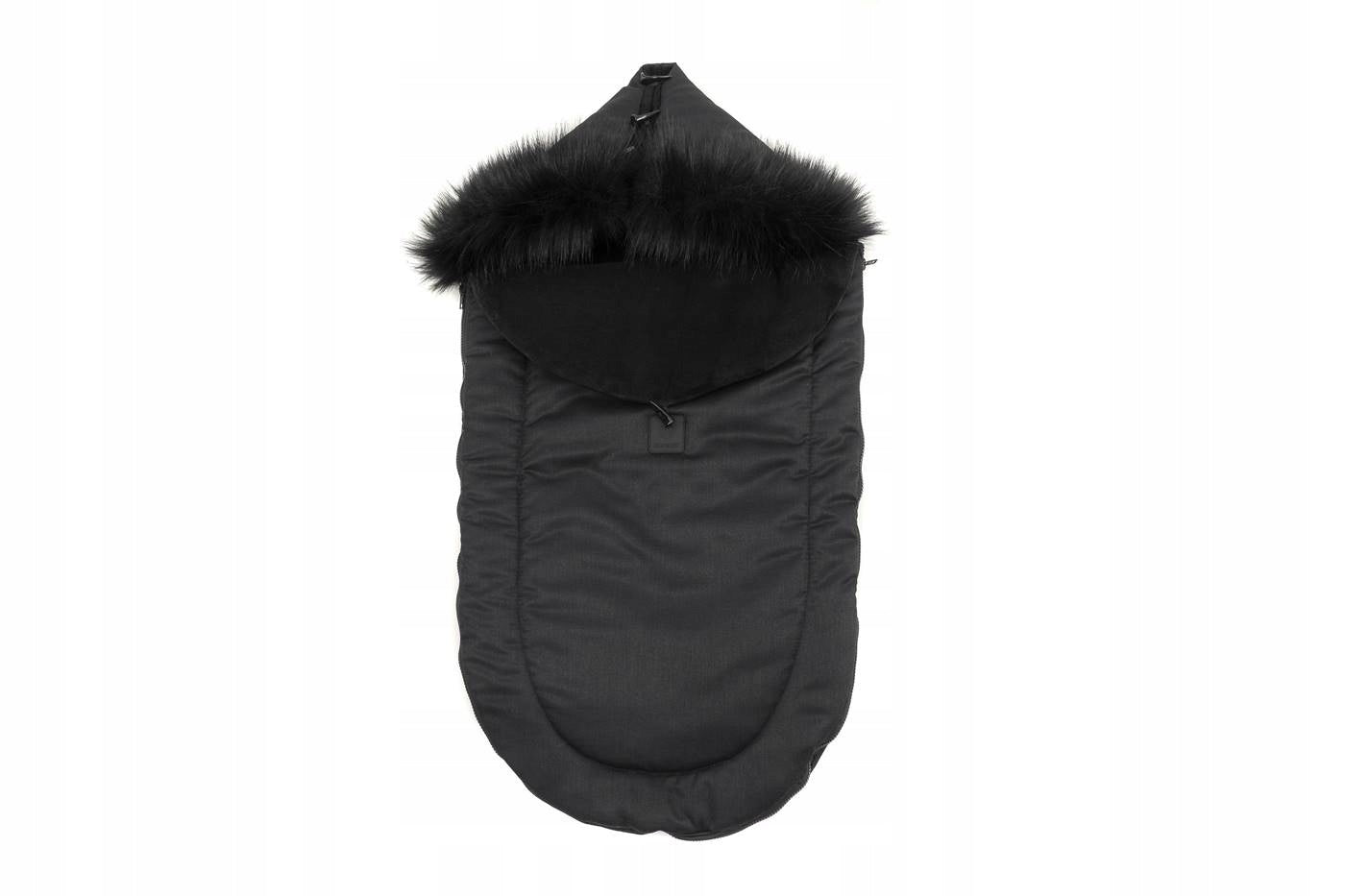 Black SLEEPING BAG FOR STROLLER AND Stroller WITH FUR - COSY - KUNERT Brand KUNERT