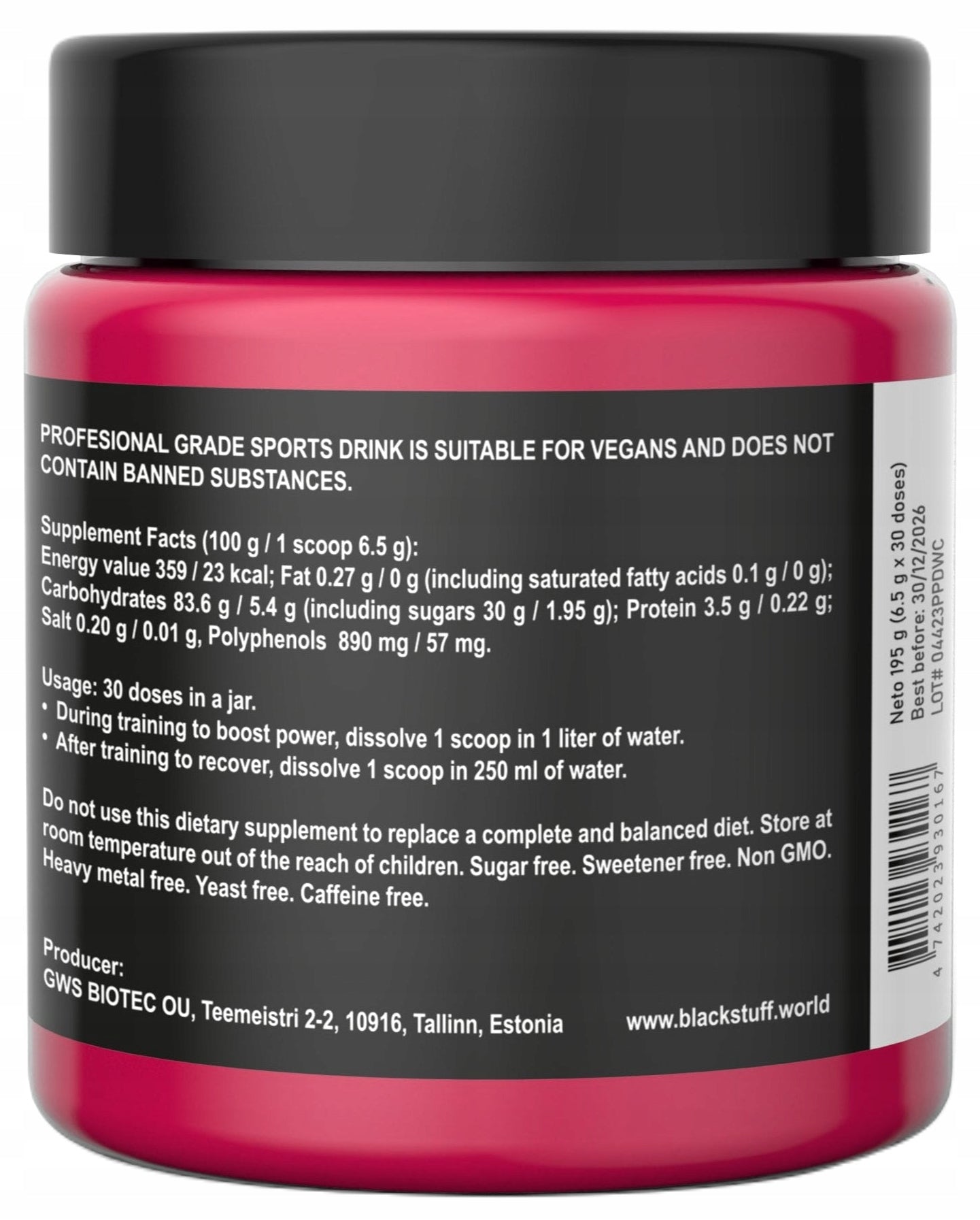 Black Stuff OxiFit - Sport Drink turbo strength regeneration resistance Packaging status original