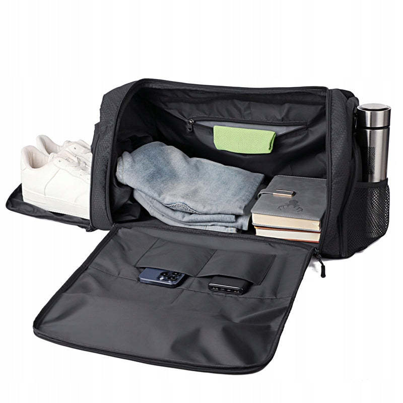 Black Travel Sports Bag with Shoulder Strap Brand no brand