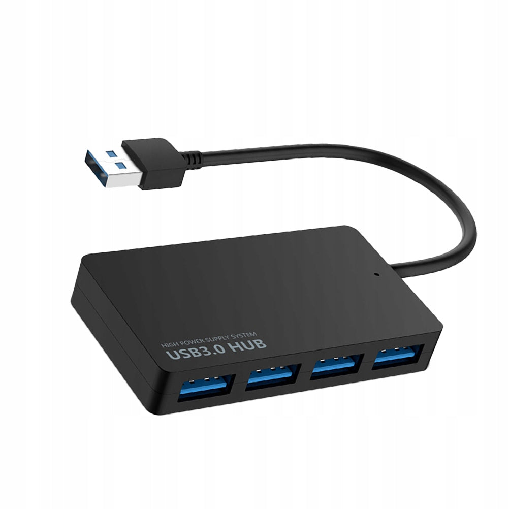 Black USB 3.0 Hub 4-Port Data Splitter with Overcurrent Protection Manufacturer code 4248607