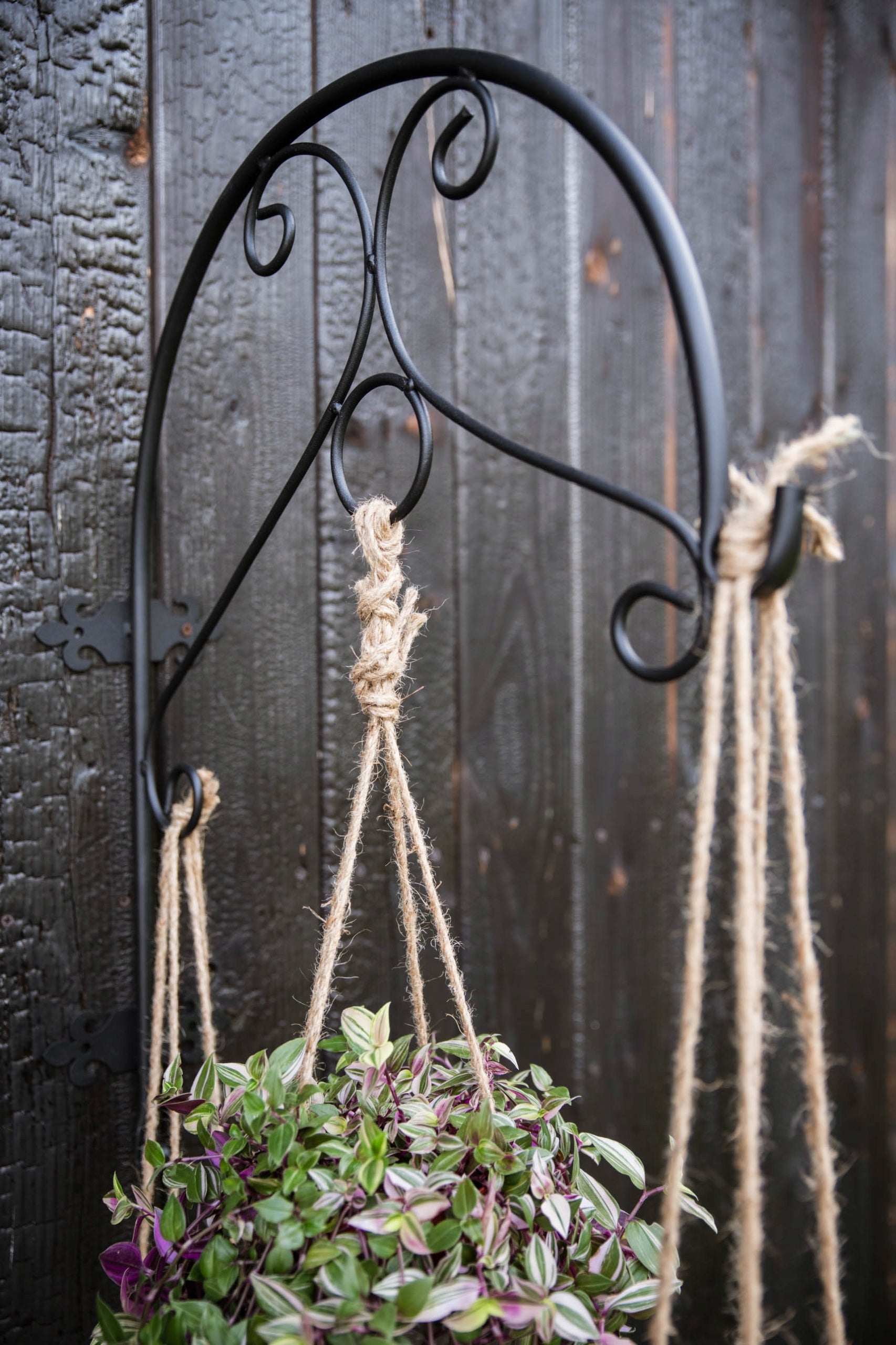 Black Wall Hanger Hook Holder for Flower Pots Flowers Lanterns Material metal