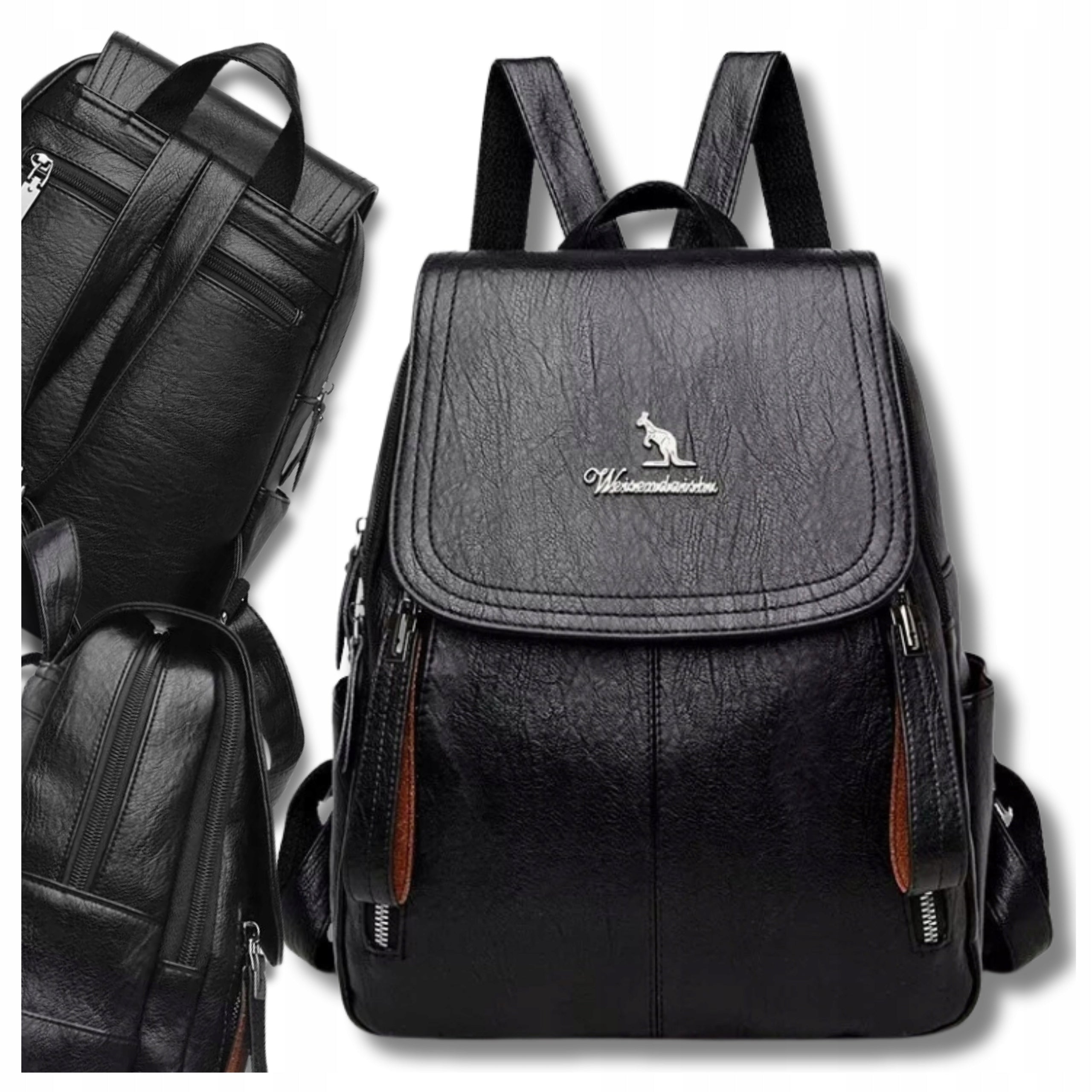 Black Women's School Backpack Urban Spacious Strong School Brand EdiBazzar