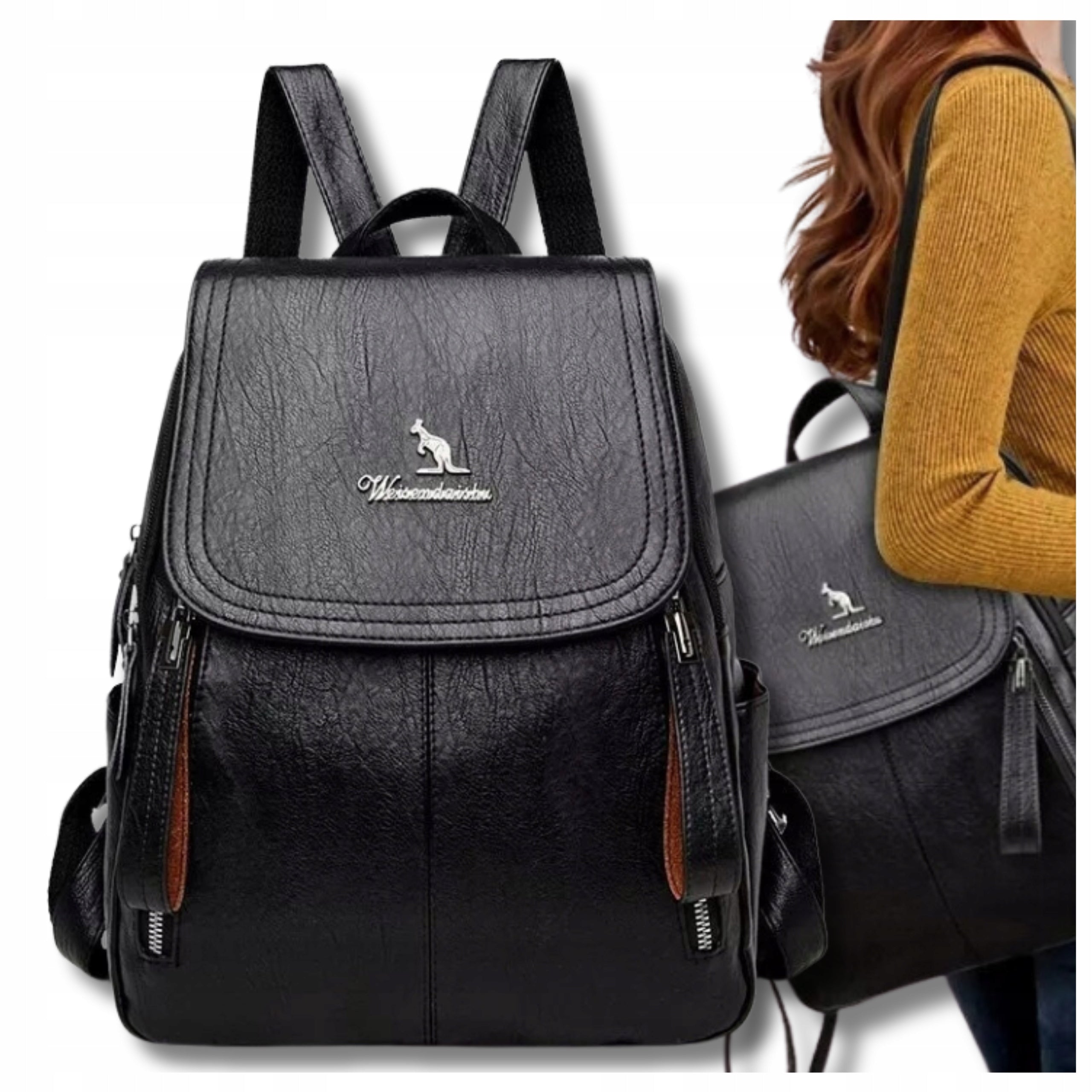 Black Women's School Backpack Urban Spacious Strong School Packaging status original